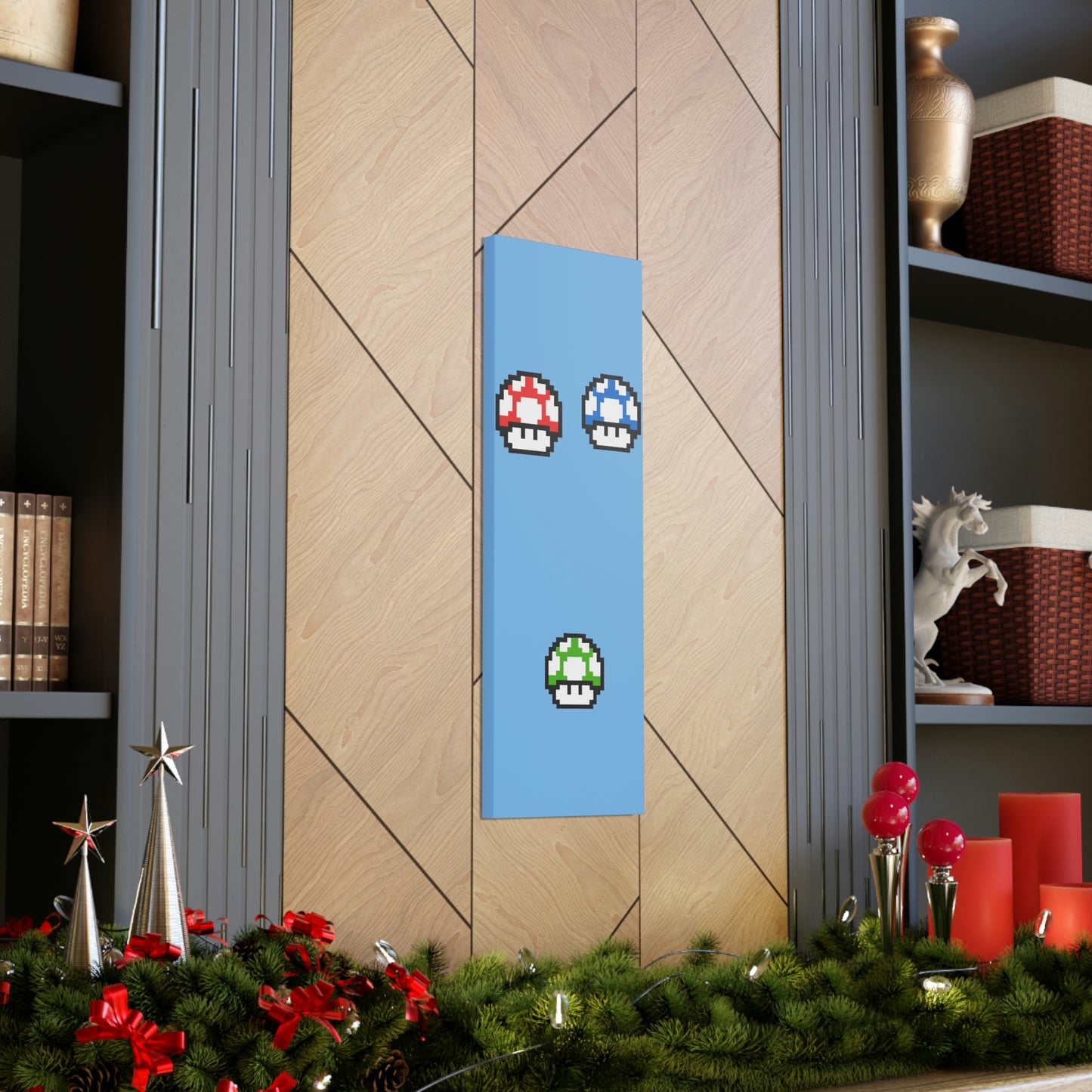 Mushroom 8 Bit Style Canvas Gallery Wraps