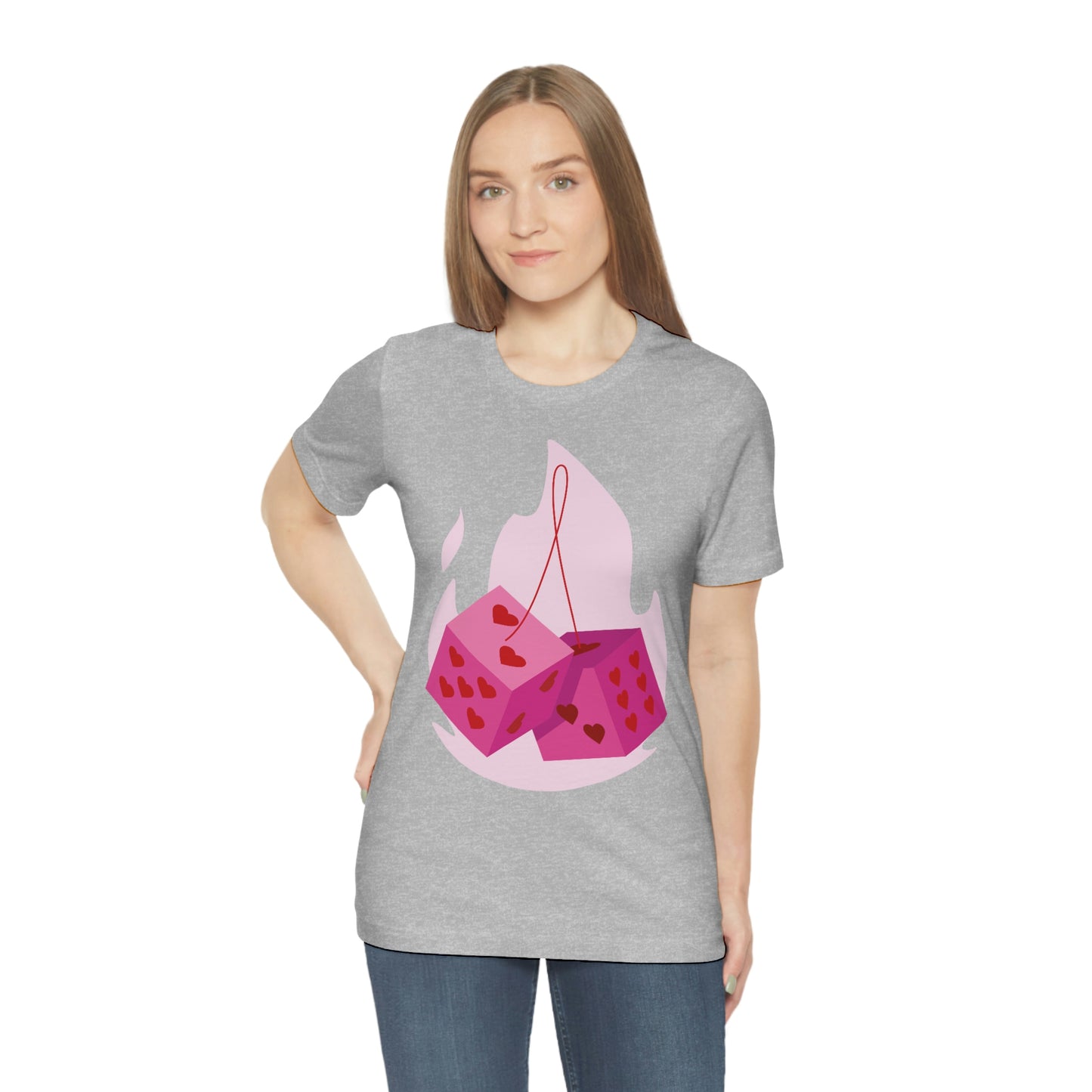 Dice Hearts Unisex Jersey Short Sleeve Tee