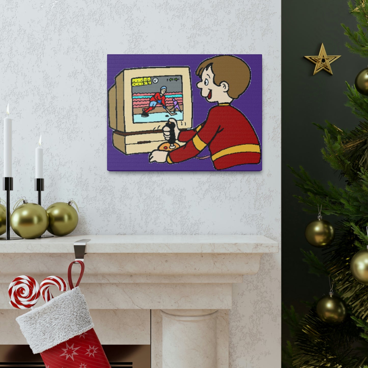 Old School Gamer Canvas Gallery Wraps