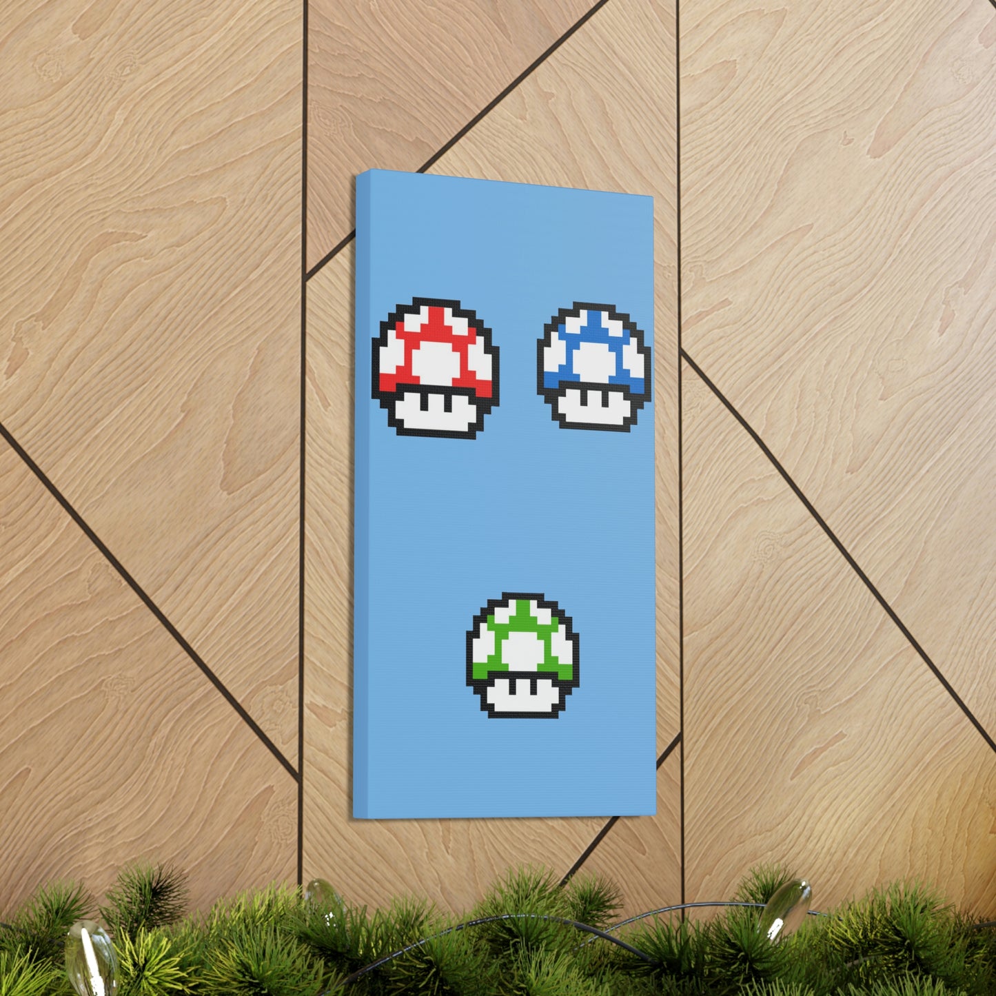 Mushroom 8 Bit Style Canvas Gallery Wraps