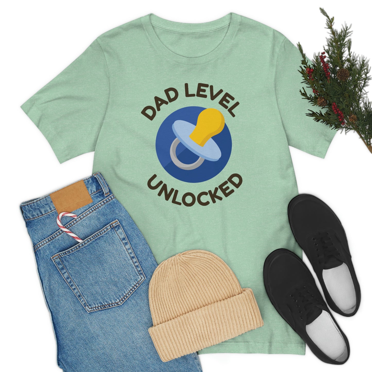 Dad Level Unlocked Unisex Jersey Short Sleeve Tee