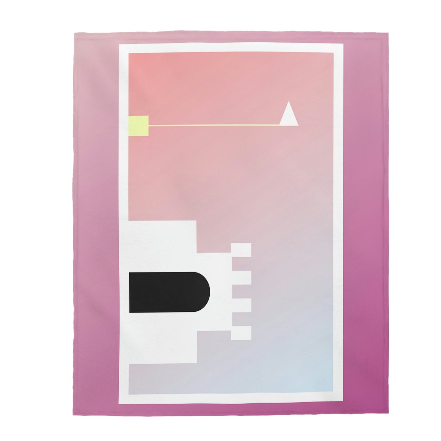 Castle 8 Bit Style Velveteen Plush Blanket