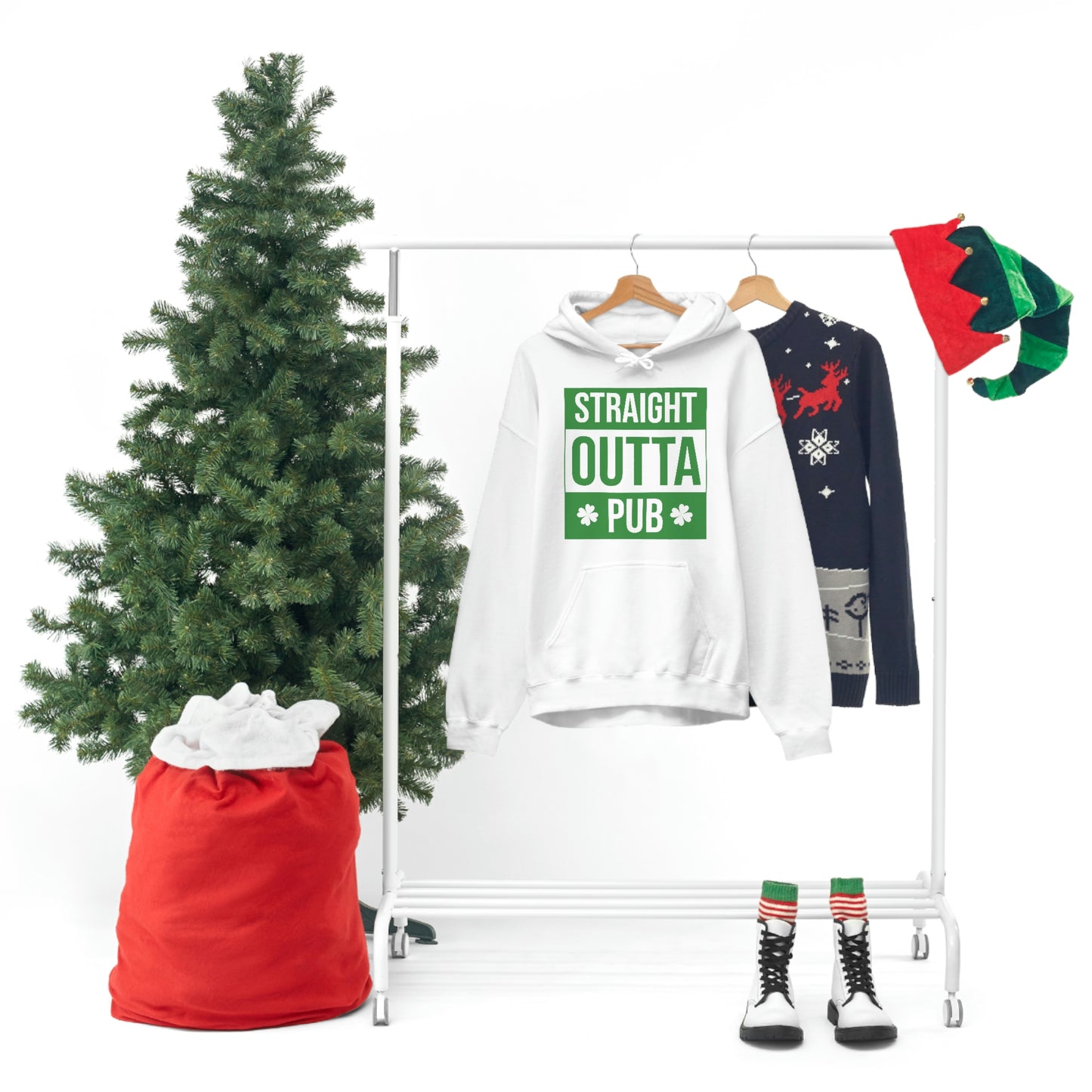 Straight Outta Pub Style Unisex Hooded Sweatshirt