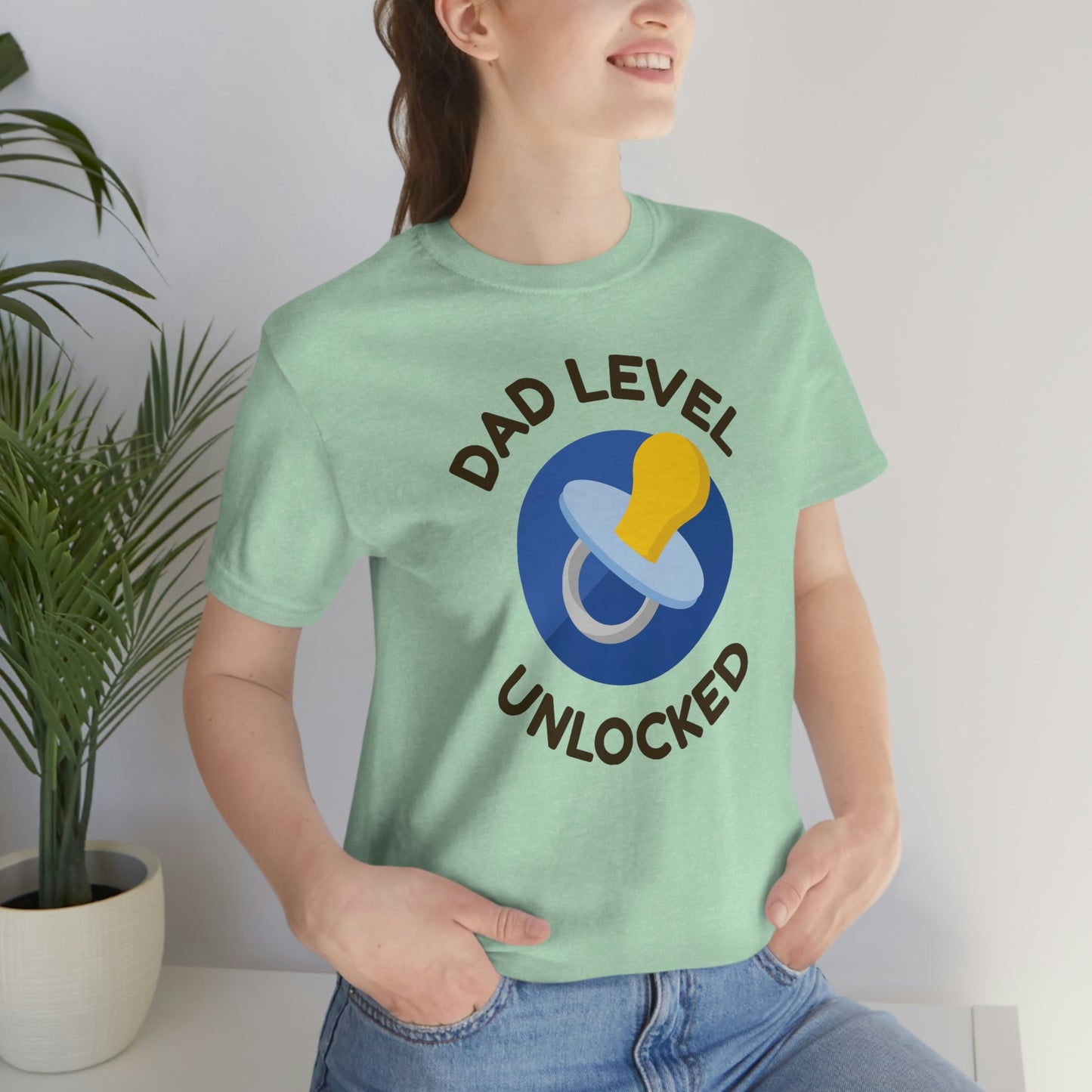 Dad Level Unlocked Unisex Jersey Short Sleeve Tee