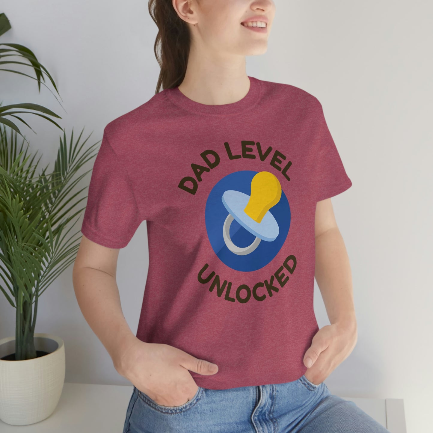 Dad Level Unlocked Unisex Jersey Short Sleeve Tee