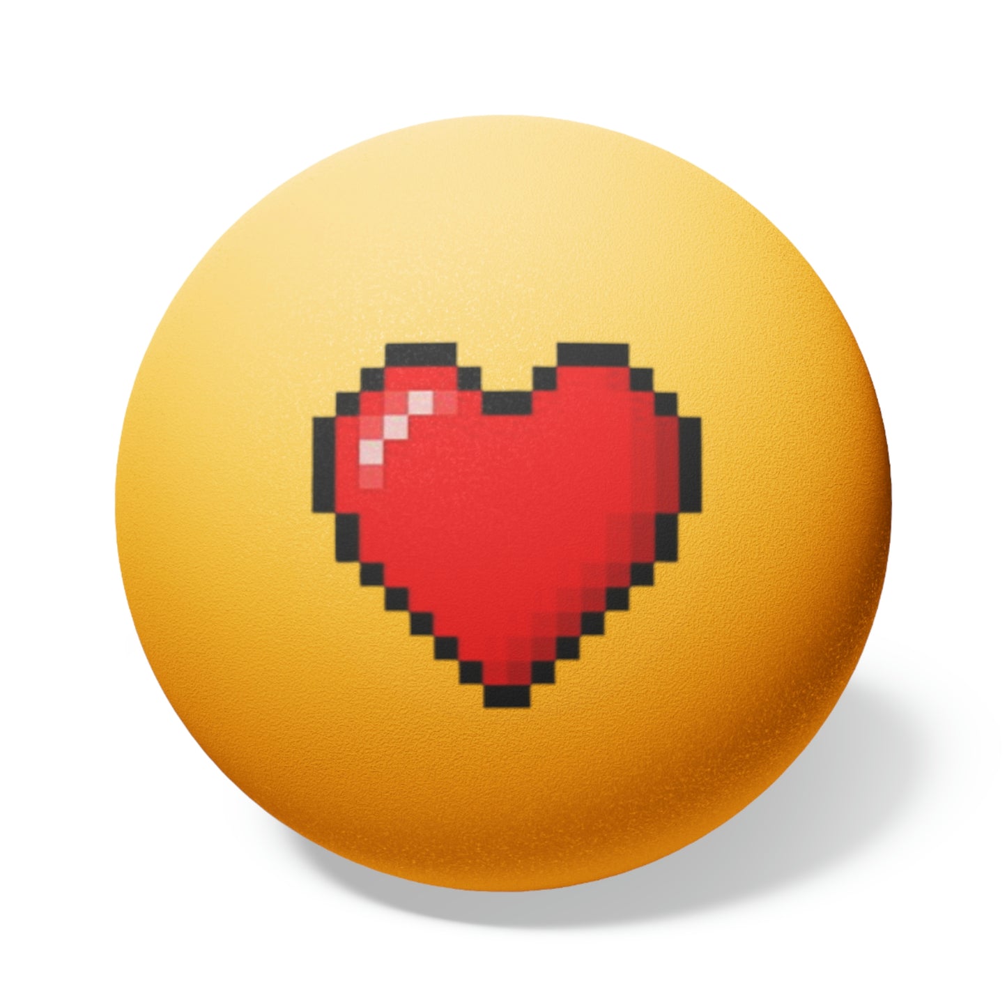Hearts 8 Bit Style Ping Pong Balls, 6 pcs