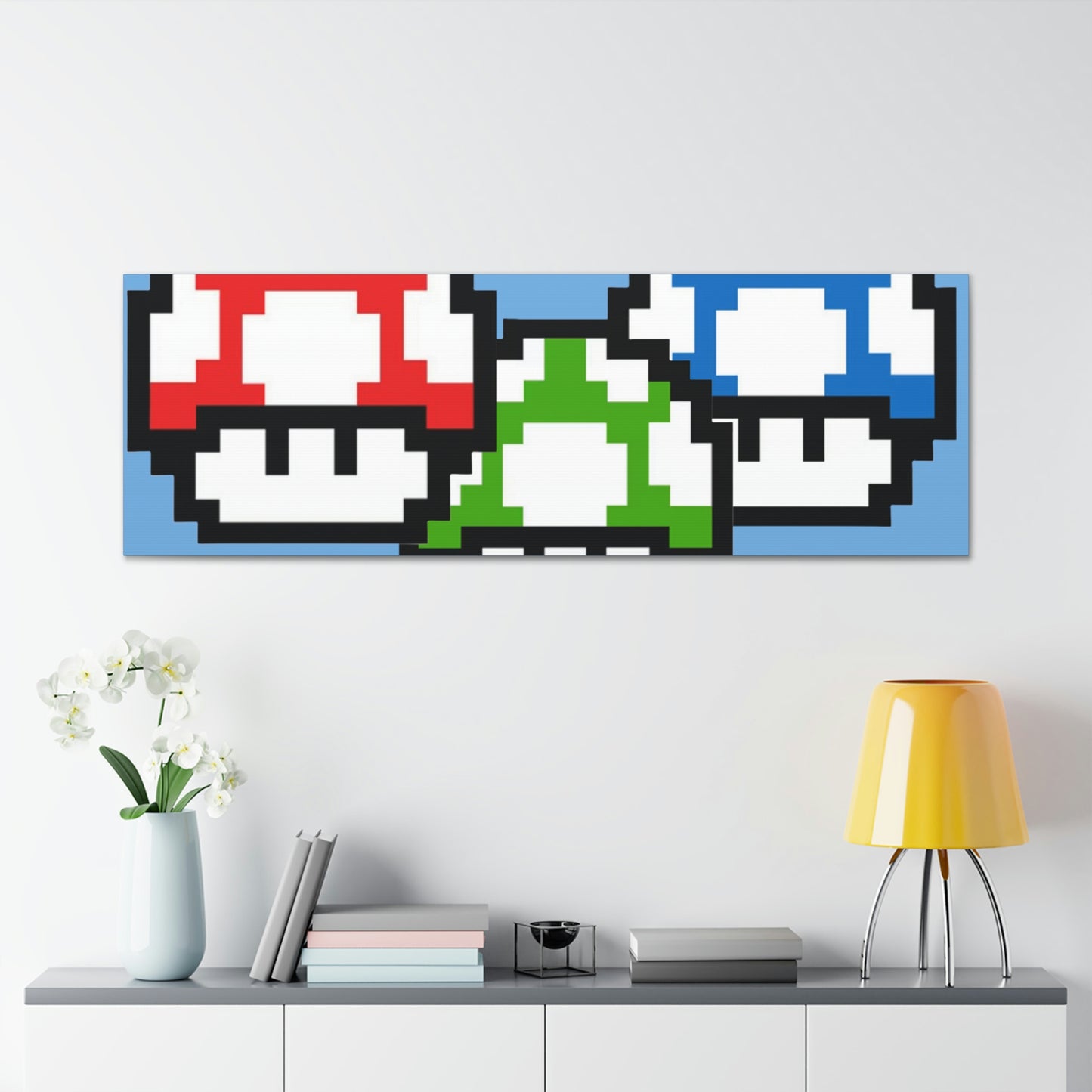 Mushroom 8 Bit Style Canvas Gallery Wraps