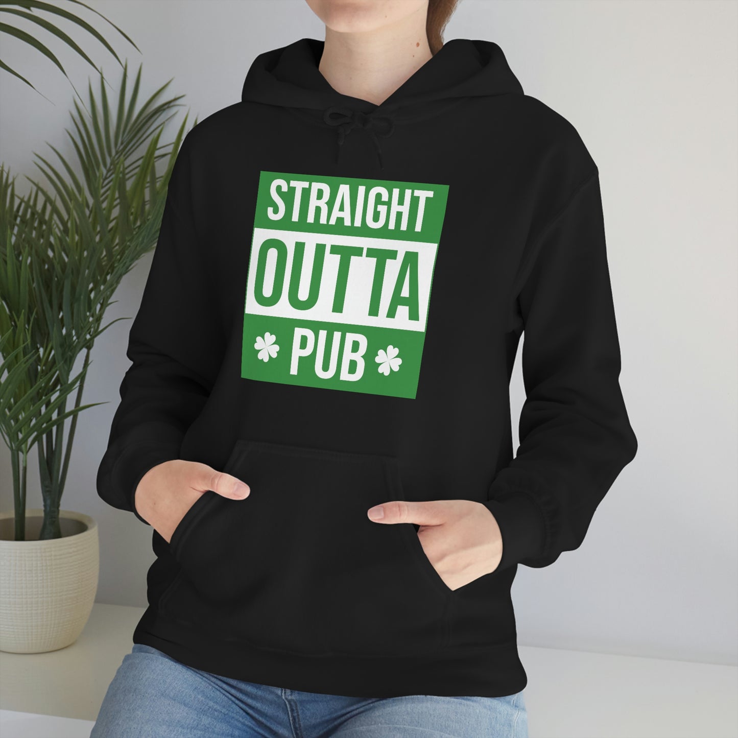 Straight Outta Pub Style Unisex Hooded Sweatshirt