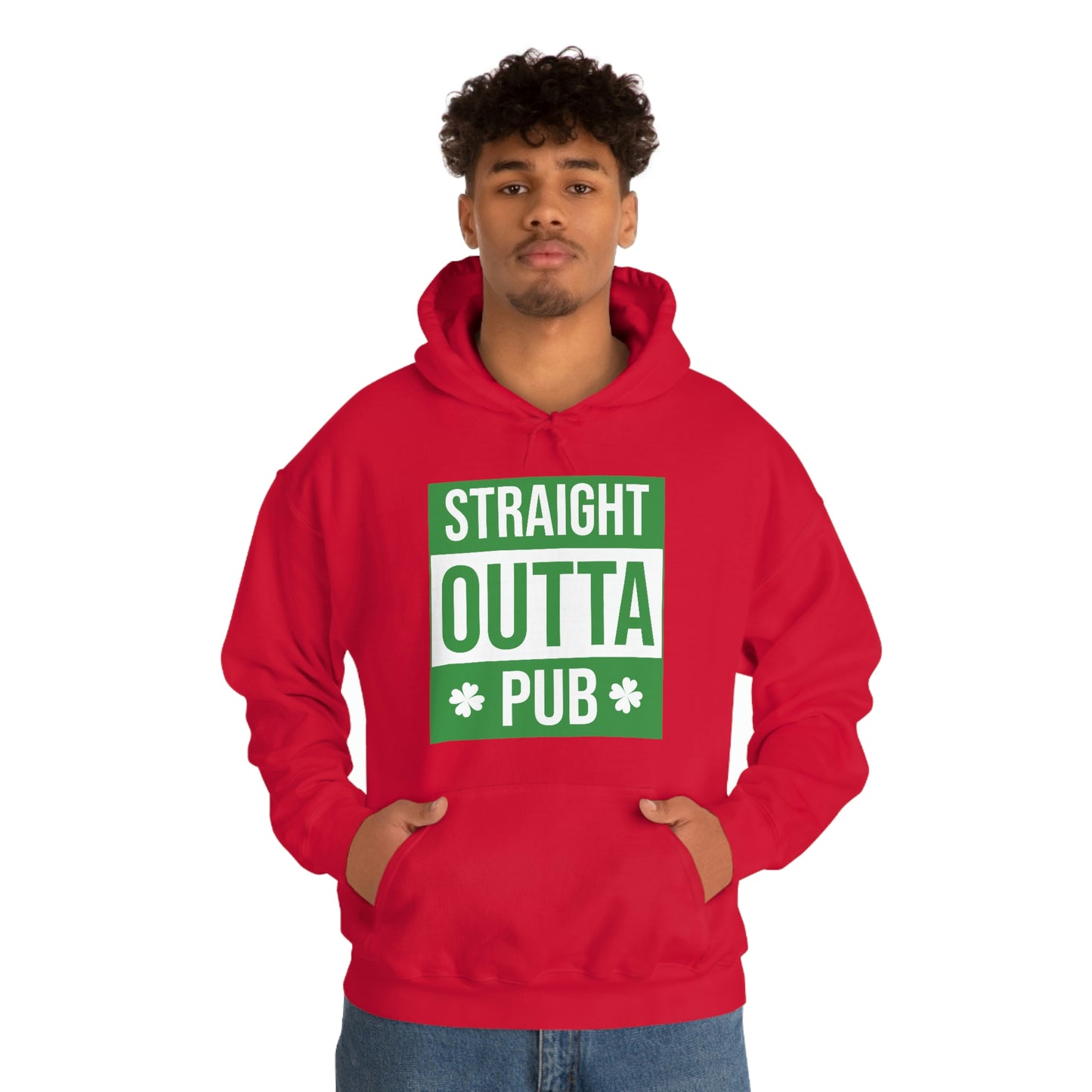 Straight Outta Pub Style Unisex Hooded Sweatshirt