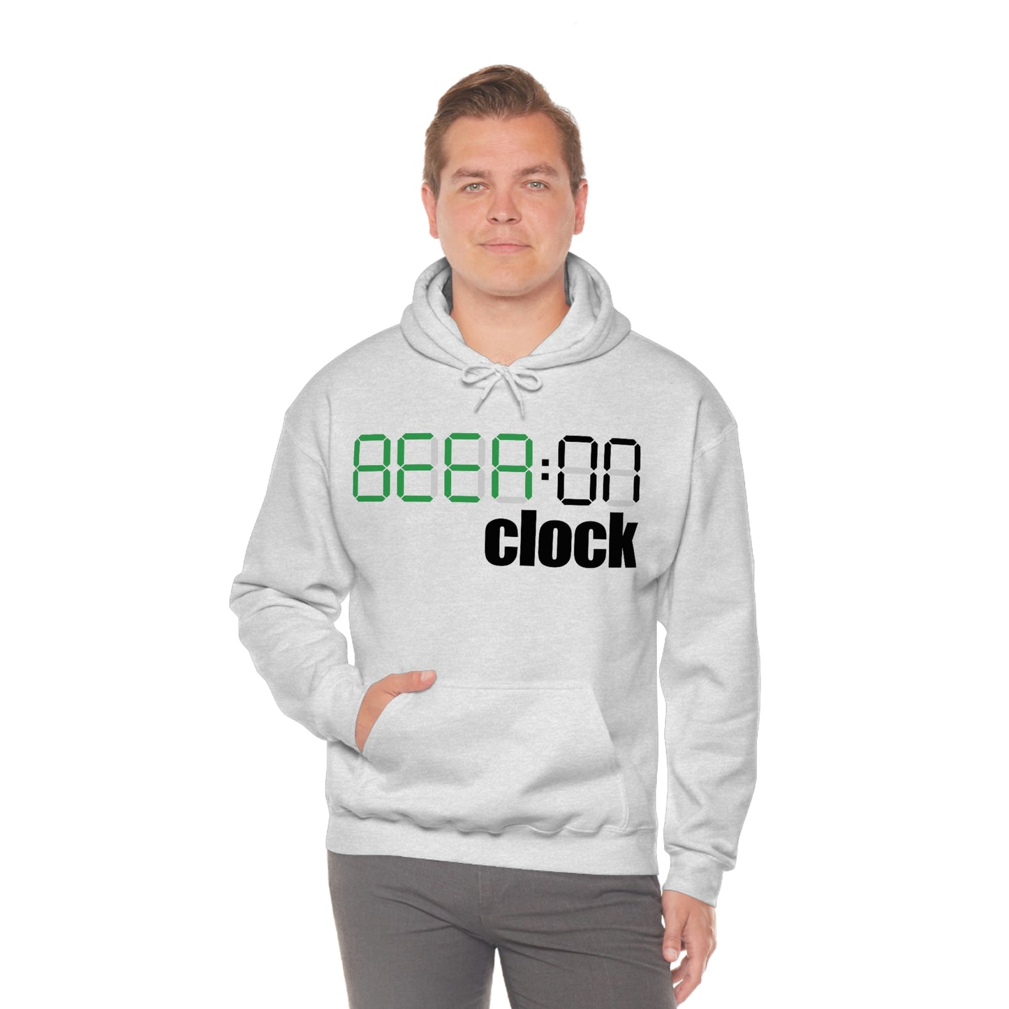 Beer on Clock Unisex Hooded Sweatshirt