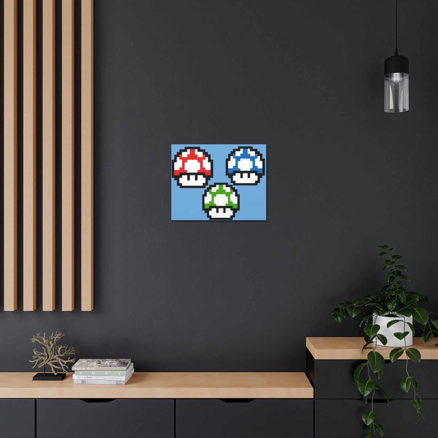 Mushroom 8 Bit Style Canvas Gallery Wraps