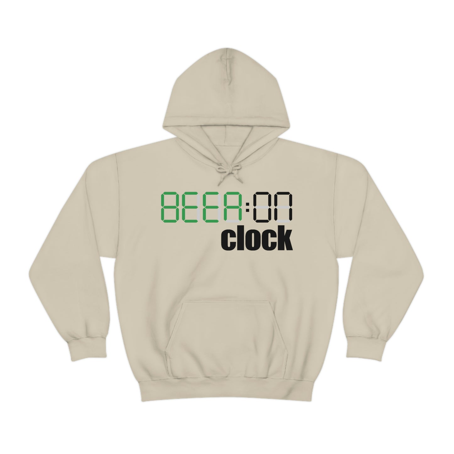 Beer on Clock Unisex Hooded Sweatshirt