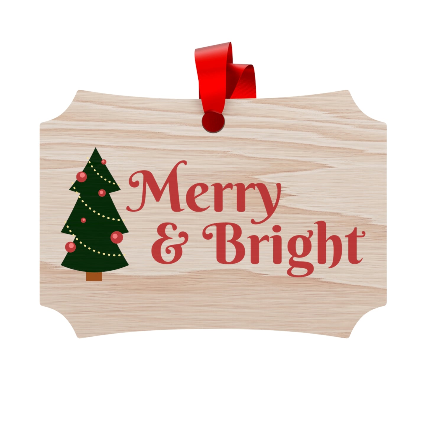 Merry & Bright Wooden Christmas Ornaments