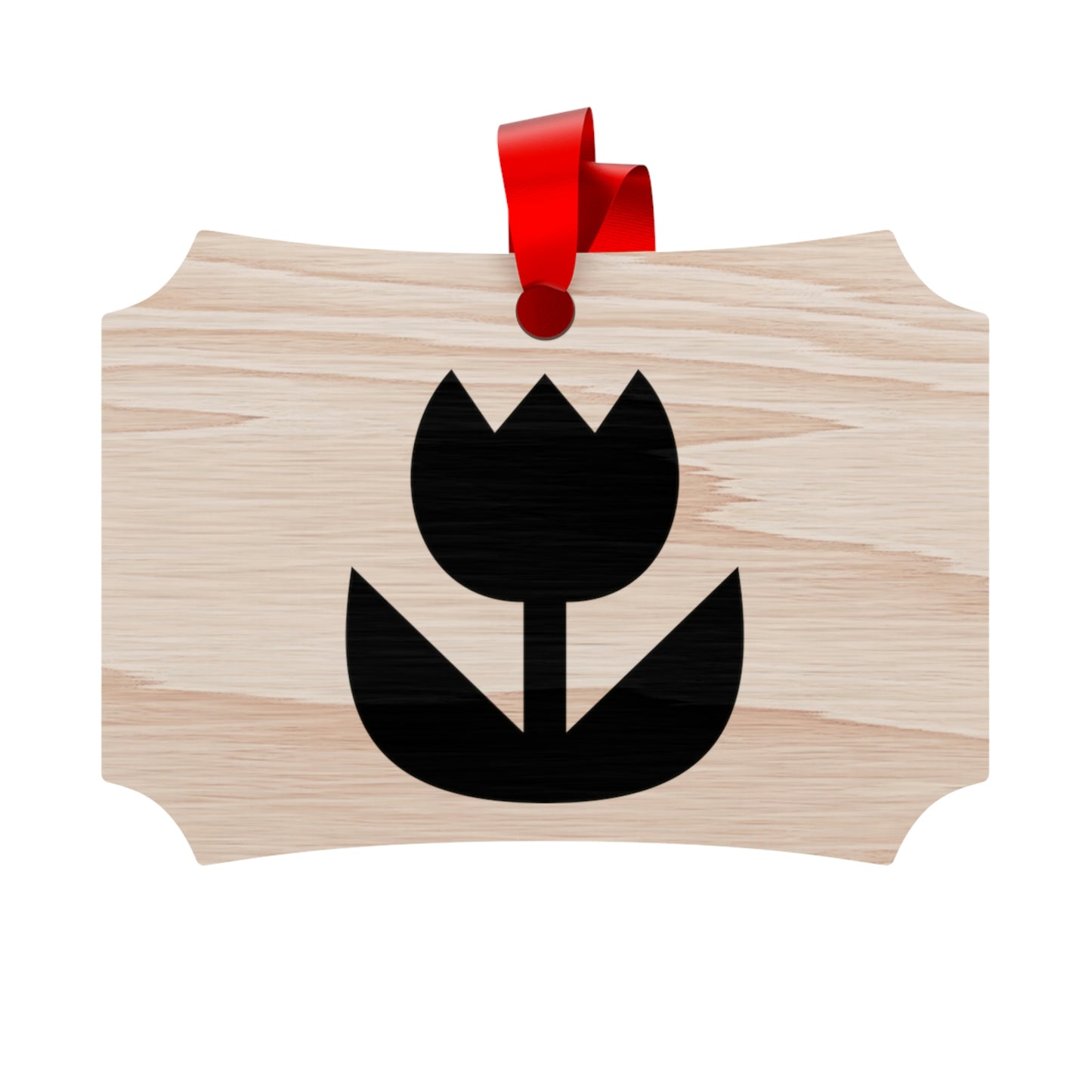 Video Game Retro Style Flower Wooden Christmas Ornaments