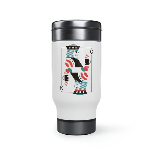 Kings & Coffee Travel Mug with Handle, 14oz