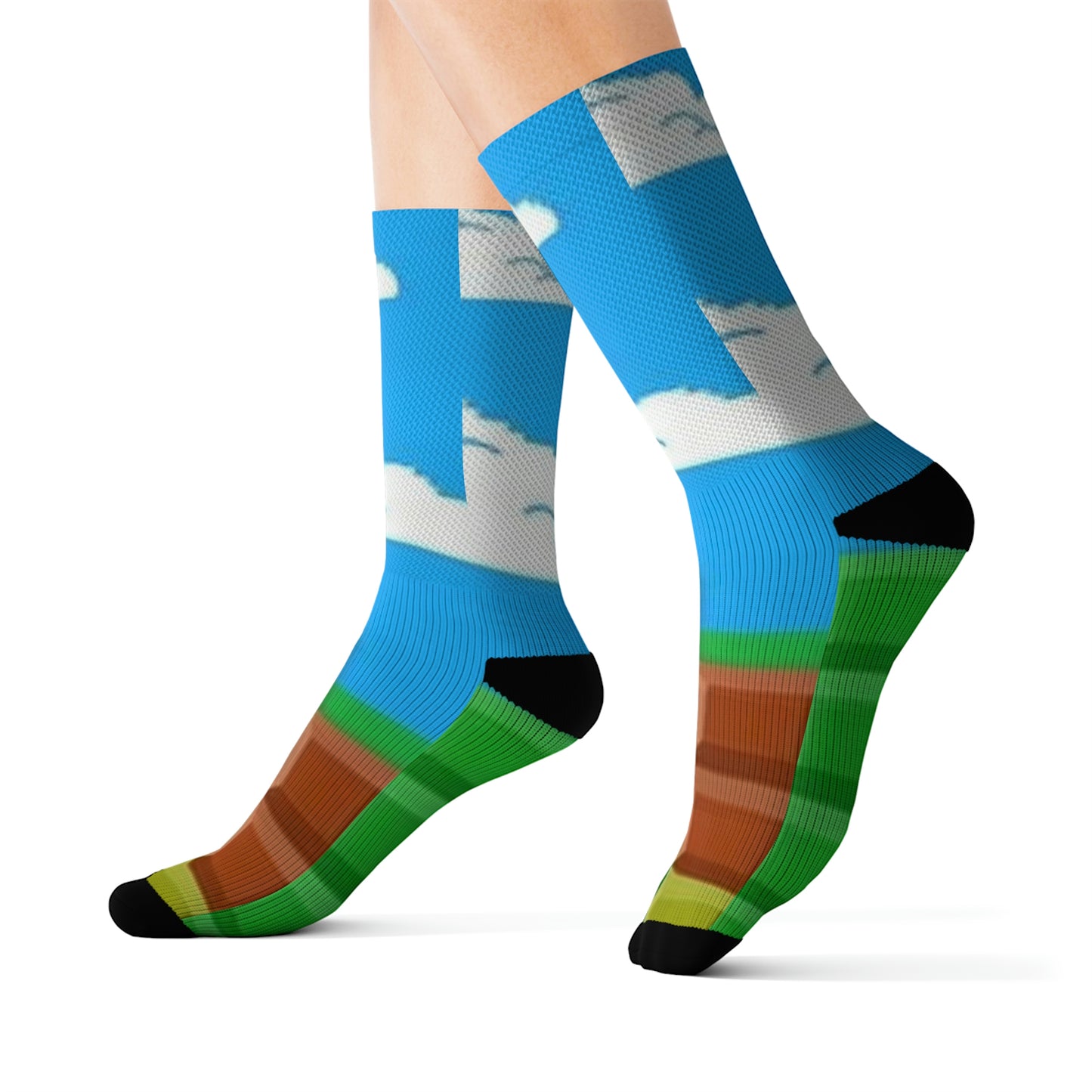 Tetris Style Background Sublimation Socks