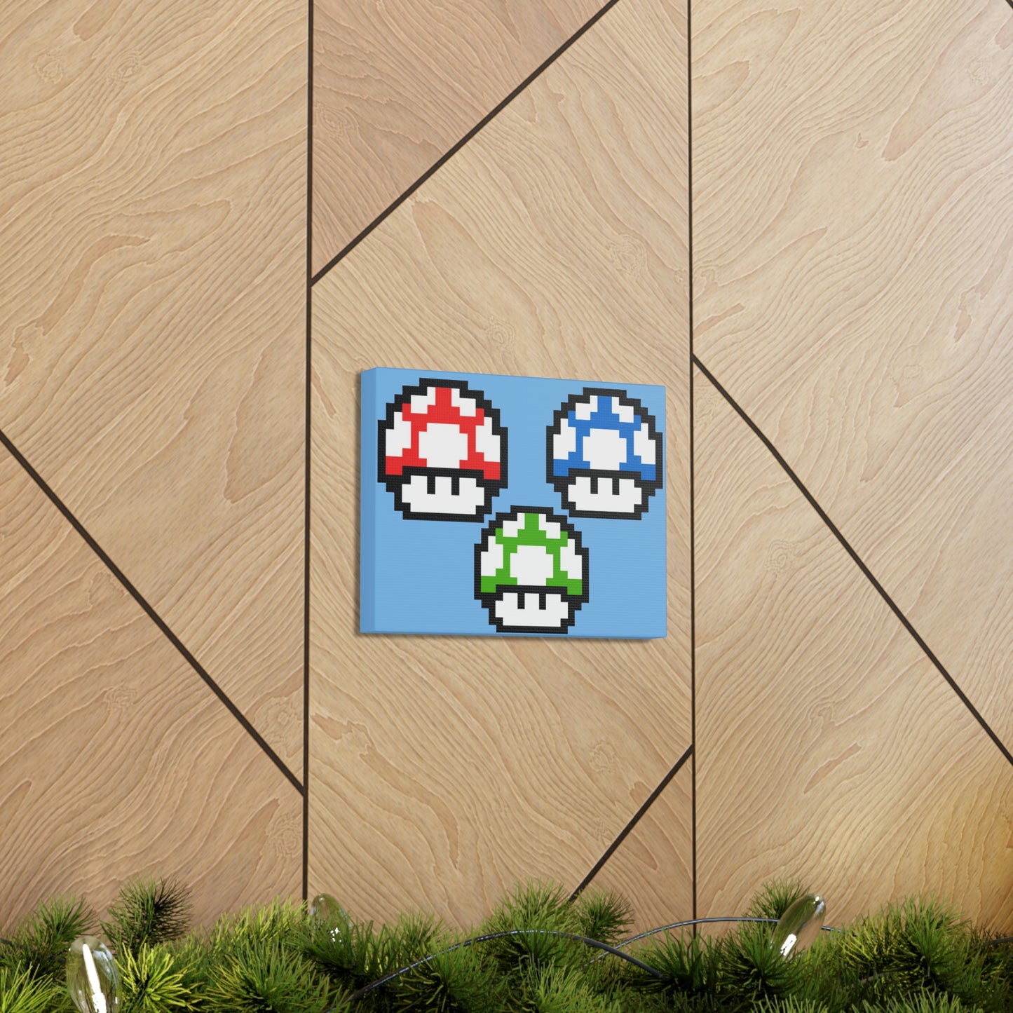 Mushroom 8 Bit Style Canvas Gallery Wraps