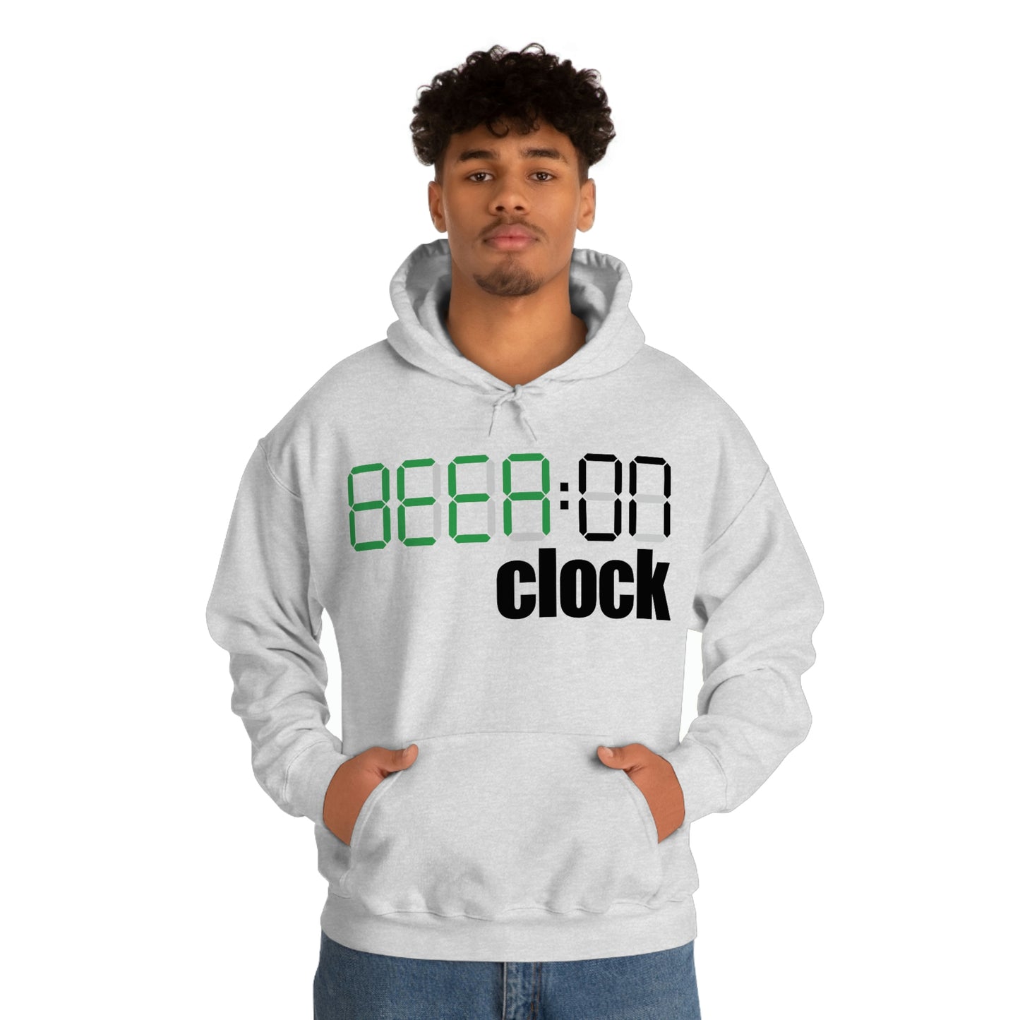 Beer on Clock Unisex Hooded Sweatshirt