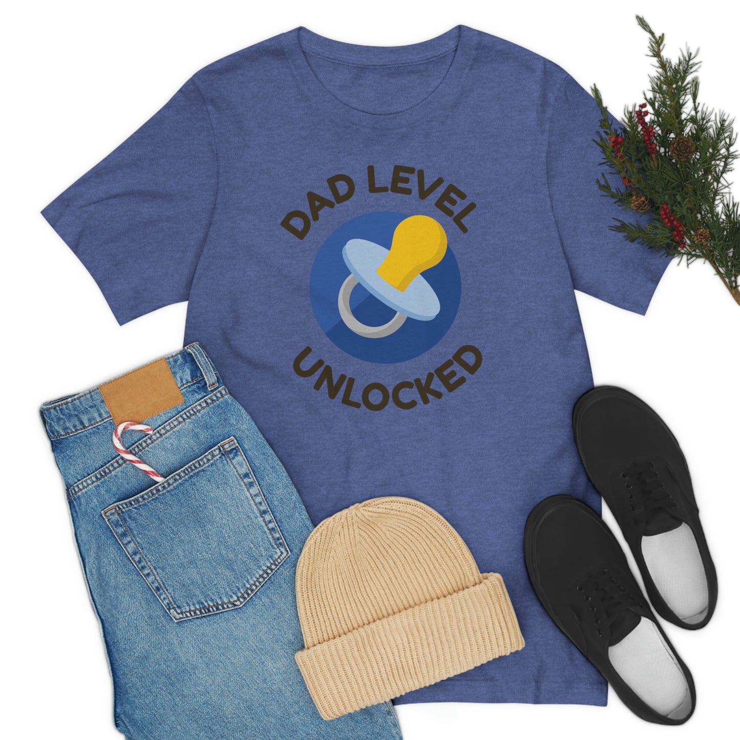 Dad Level Unlocked Unisex Jersey Short Sleeve Tee