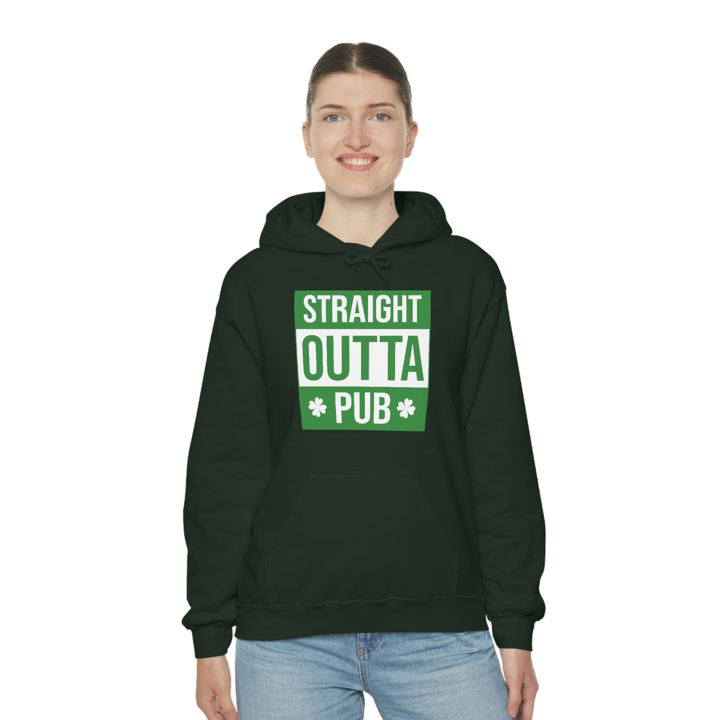 Straight Outta Pub Style Unisex Hooded Sweatshirt