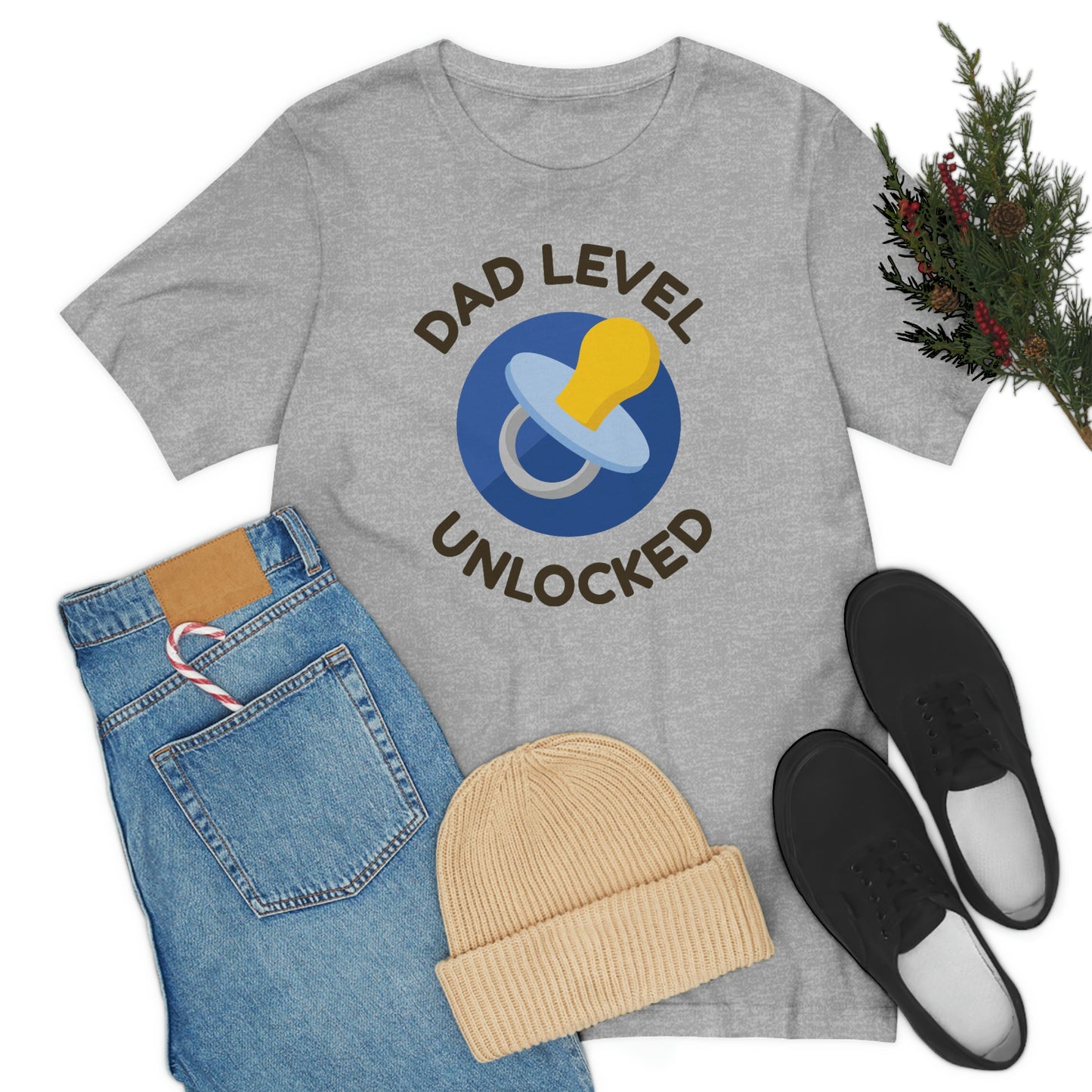 Dad Level Unlocked Unisex Jersey Short Sleeve Tee