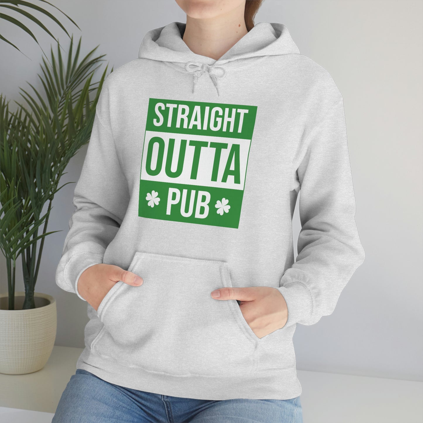 Straight Outta Pub Style Unisex Hooded Sweatshirt