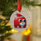 Santa Ghost Pac Man Style Wooden Christmas Ornaments