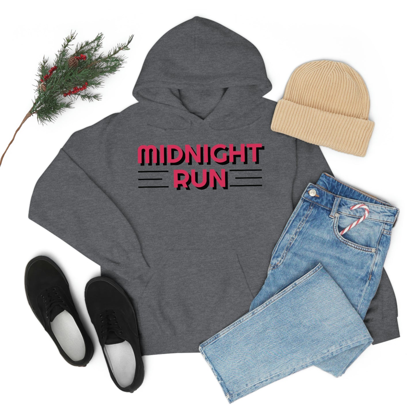 Midnight Run Retro Style Unisex Hooded Sweatshirt