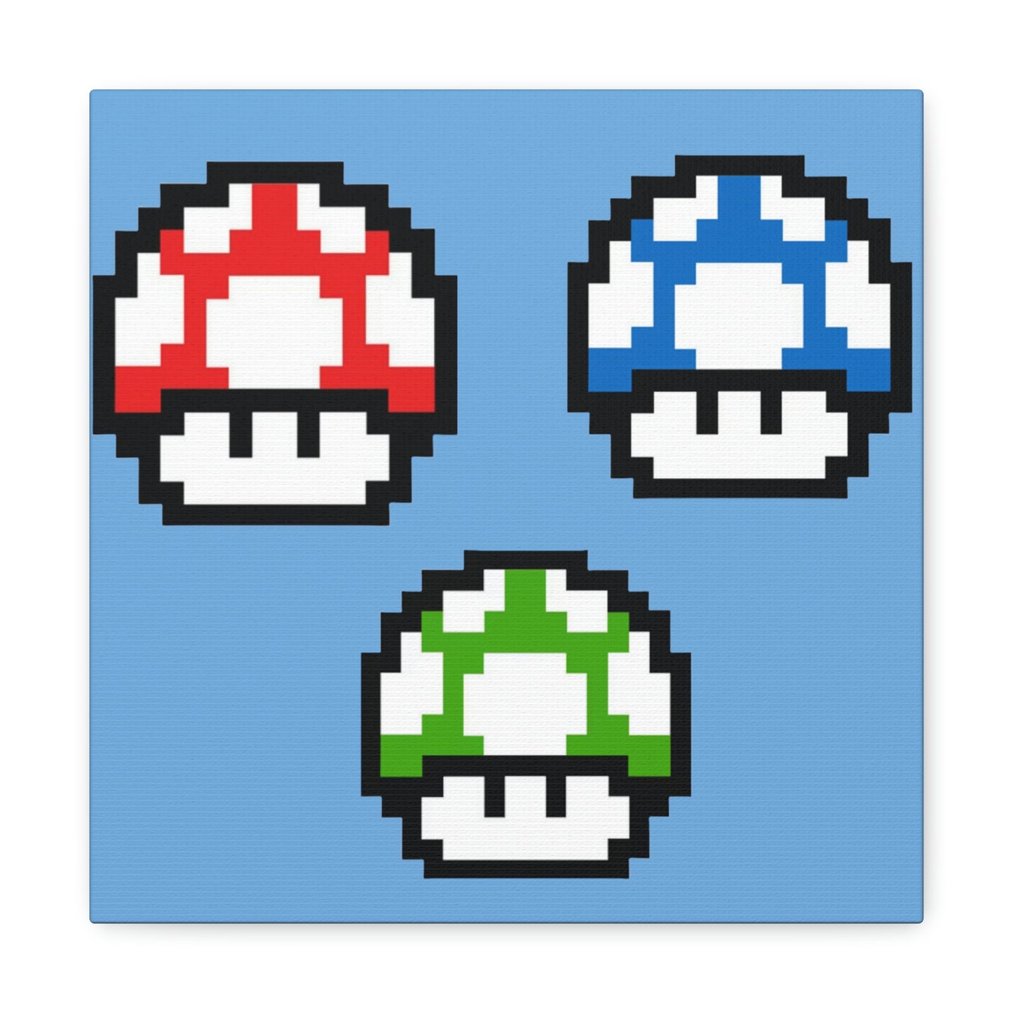 Mushroom 8 Bit Style Canvas Gallery Wraps