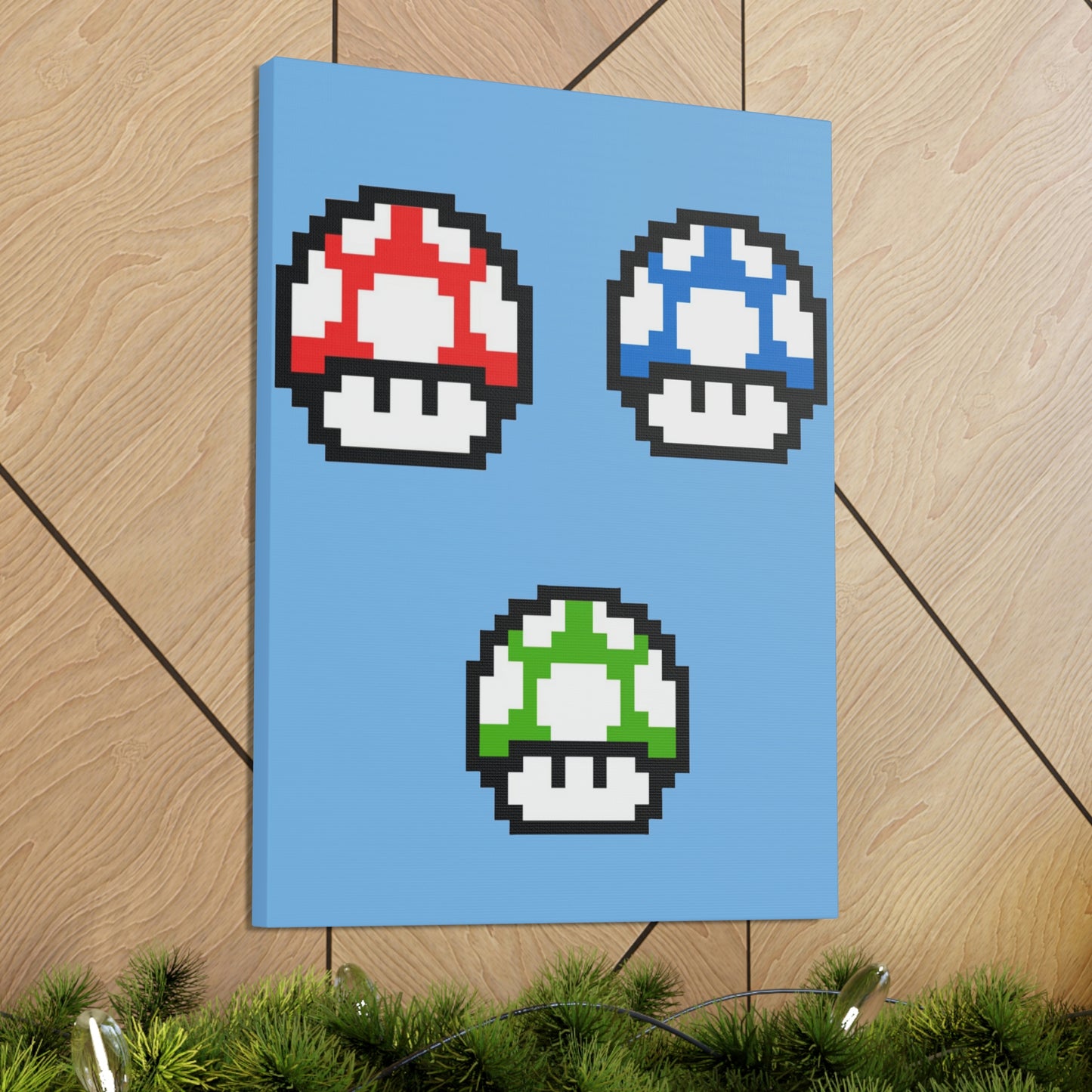 Mushroom 8 Bit Style Canvas Gallery Wraps
