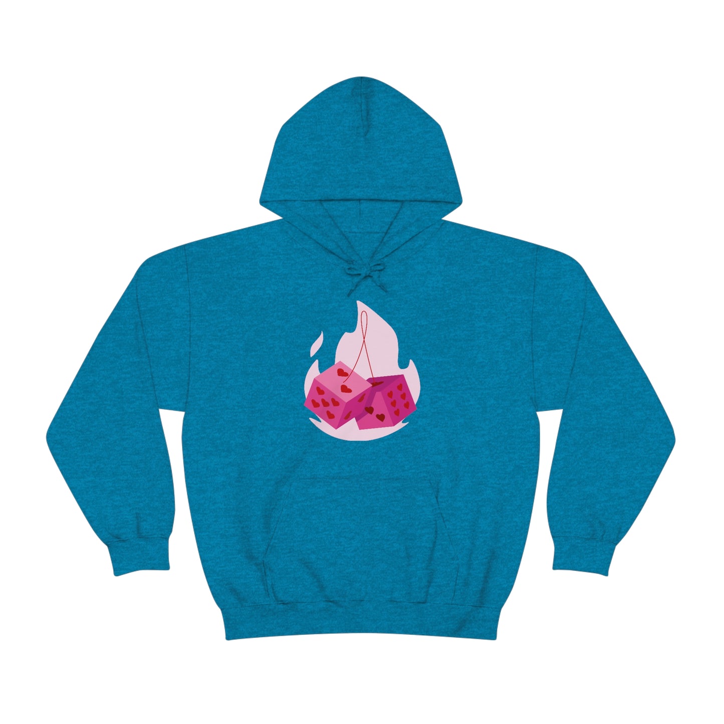 Dice Hearts Unisex Hooded Sweatshirt