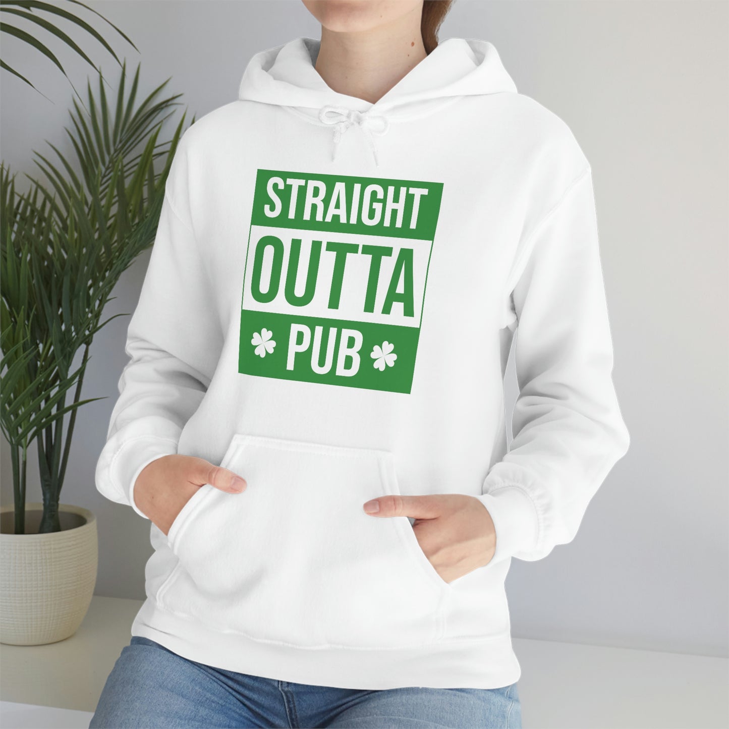 Straight Outta Pub Style Unisex Hooded Sweatshirt