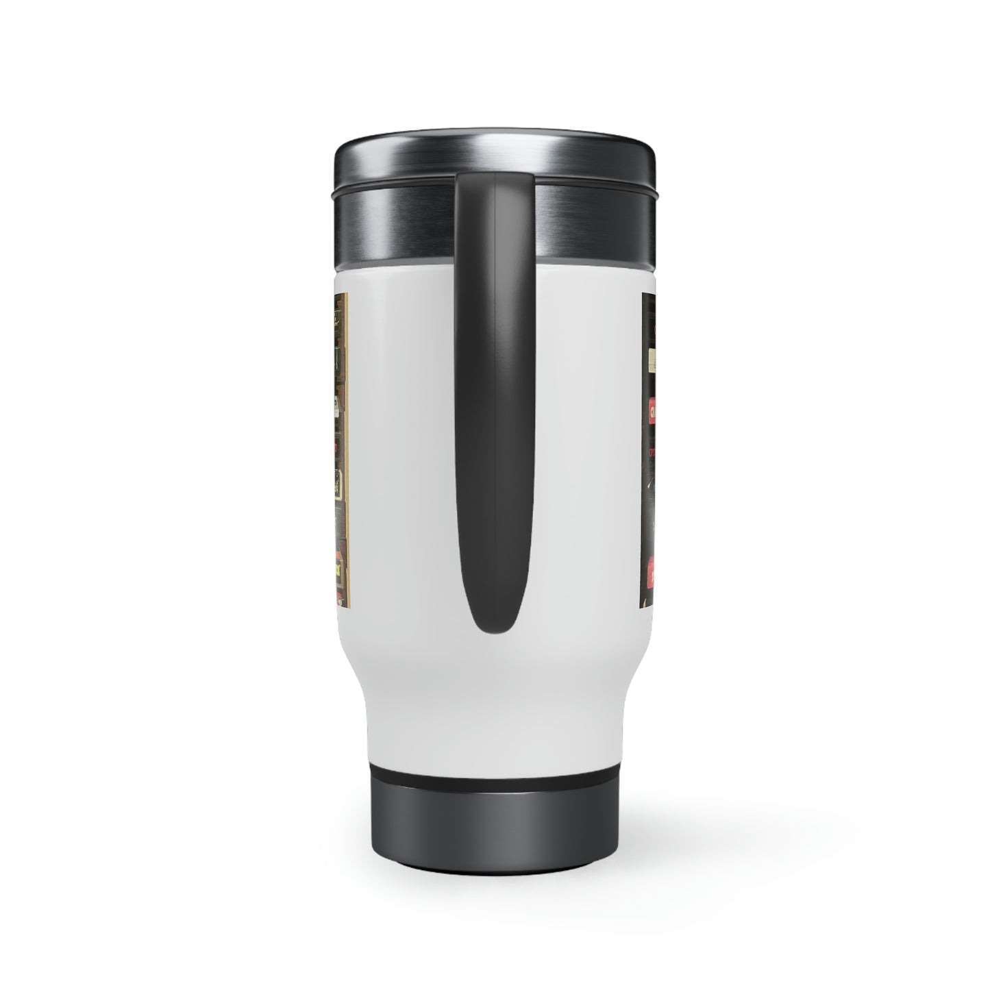 Atari 2600 Cartridges Travel Mug with Handle, 14oz