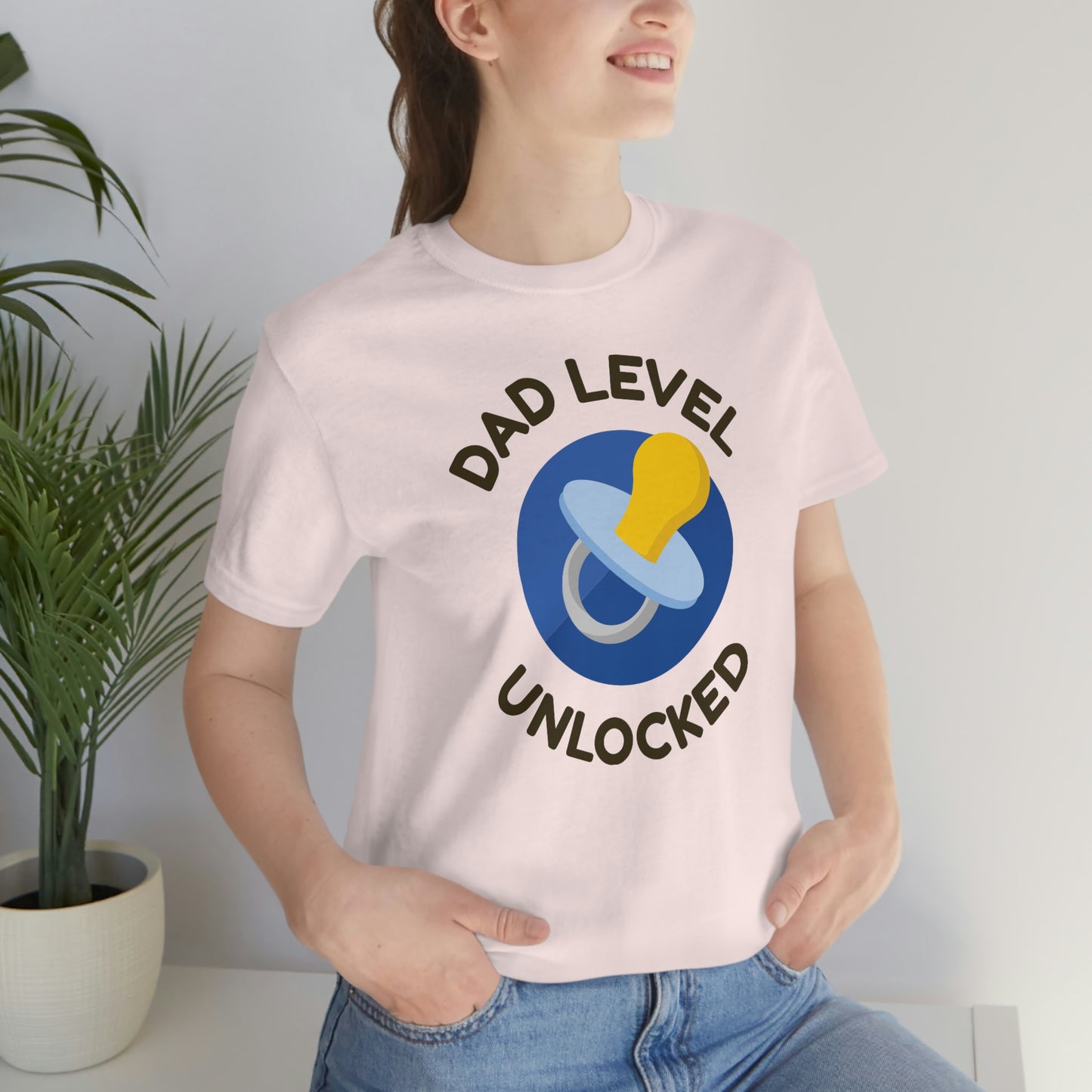 Dad Level Unlocked Unisex Jersey Short Sleeve Tee
