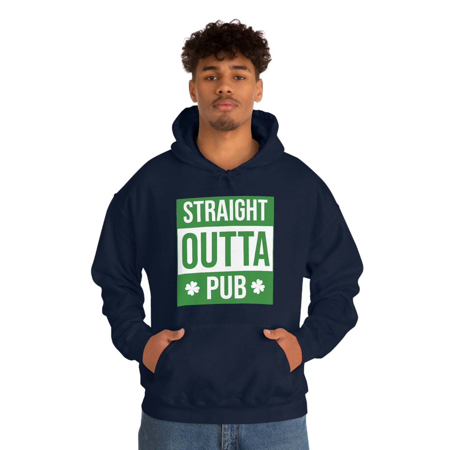 Straight Outta Pub Style Unisex Hooded Sweatshirt