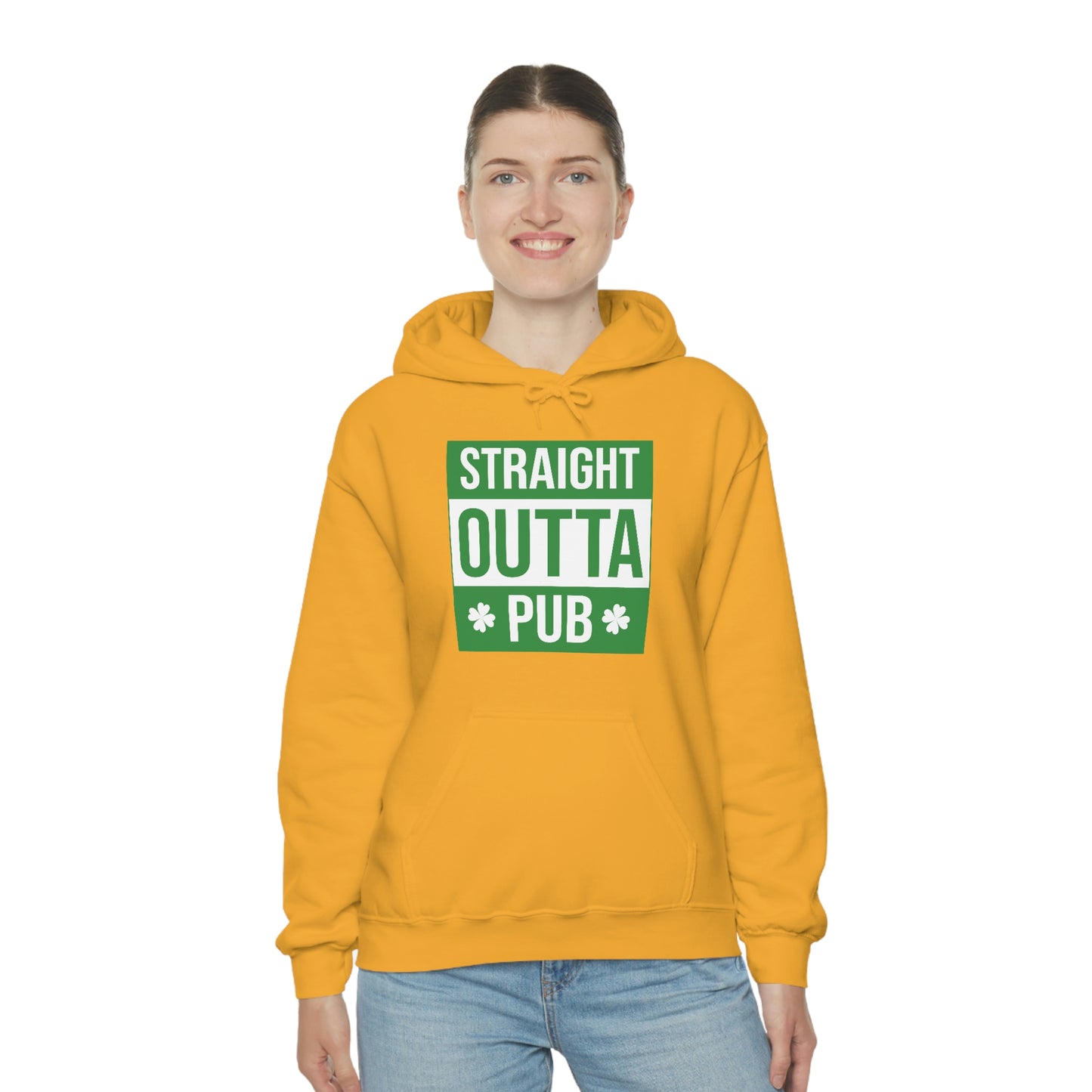Straight Outta Pub Style Unisex Hooded Sweatshirt