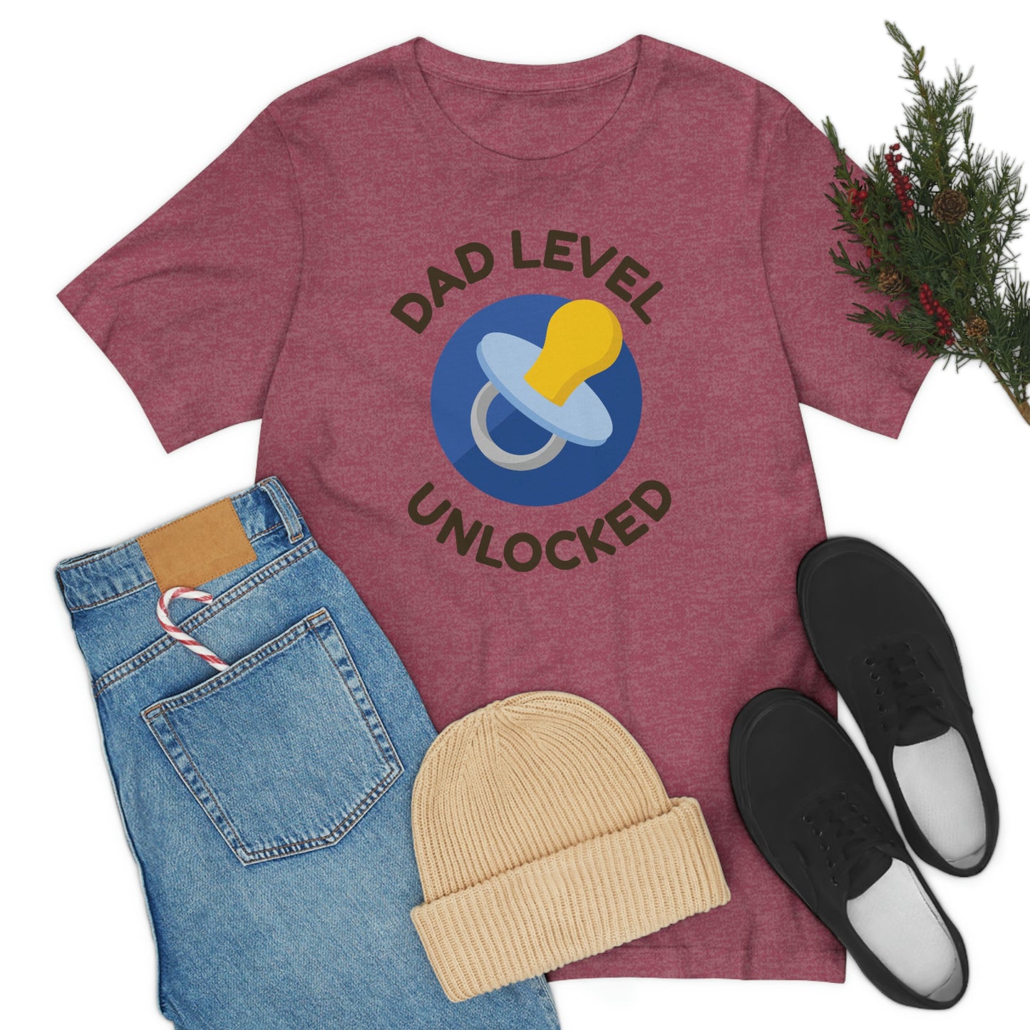 Dad Level Unlocked Unisex Jersey Short Sleeve Tee