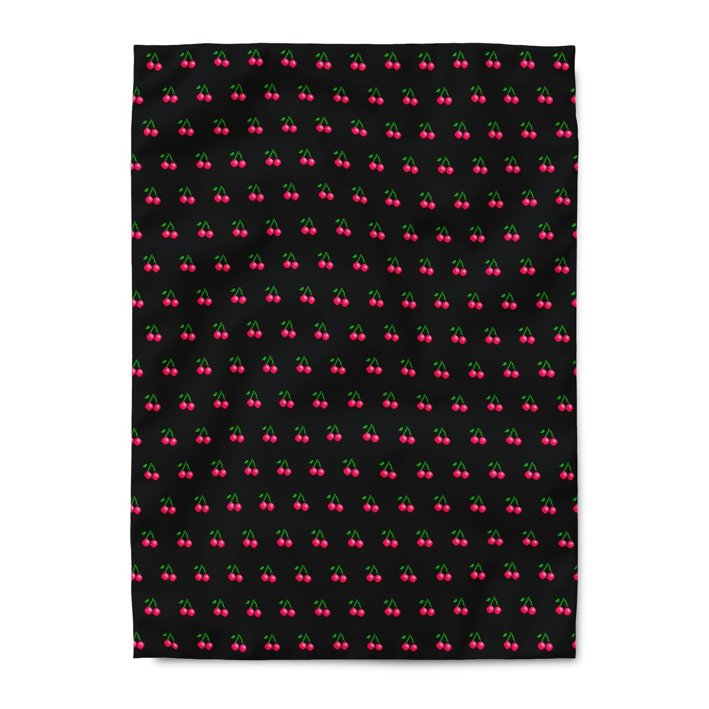 Cherries 8 Bit Video Game Style Duvet Cover