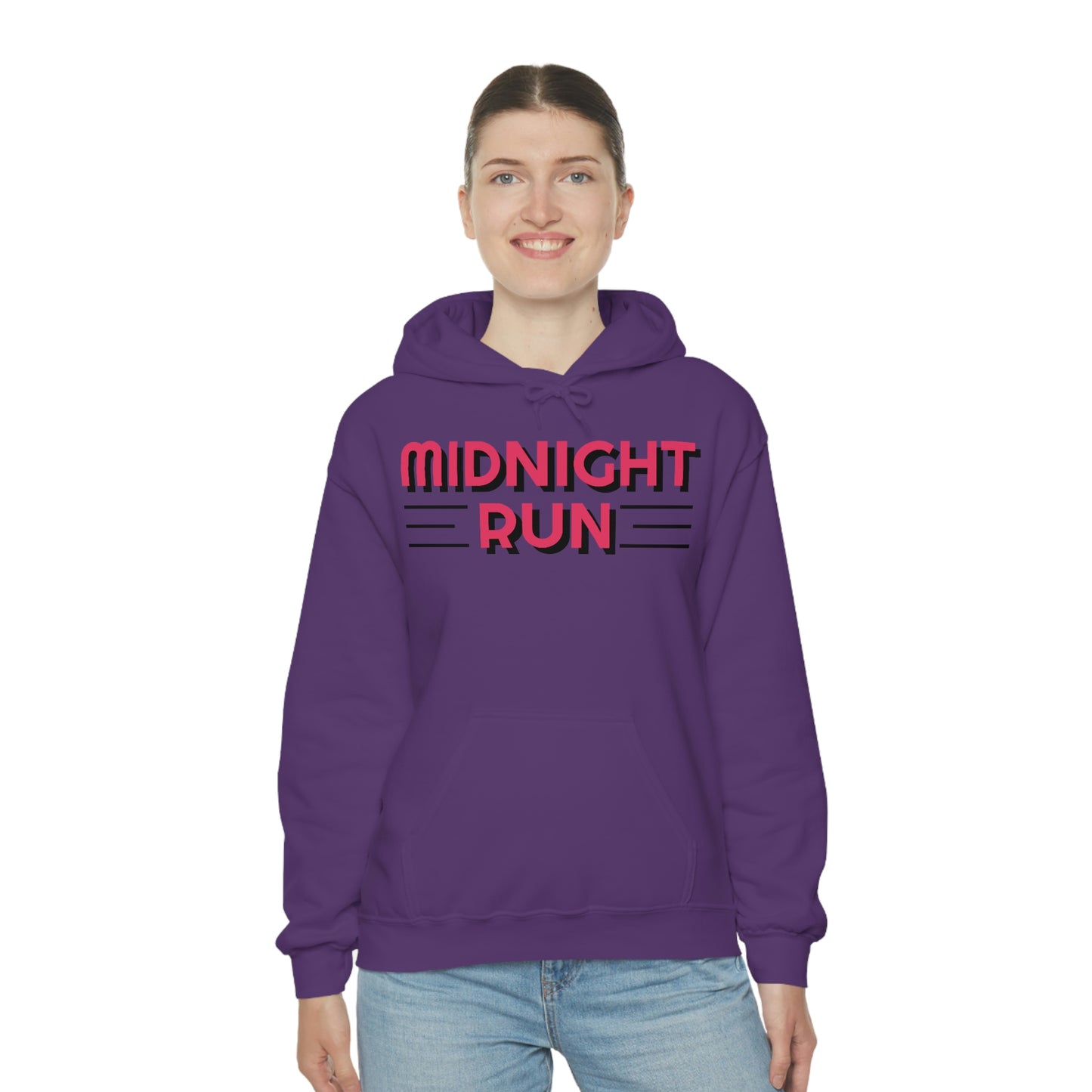 Midnight Run Retro Style Unisex Hooded Sweatshirt