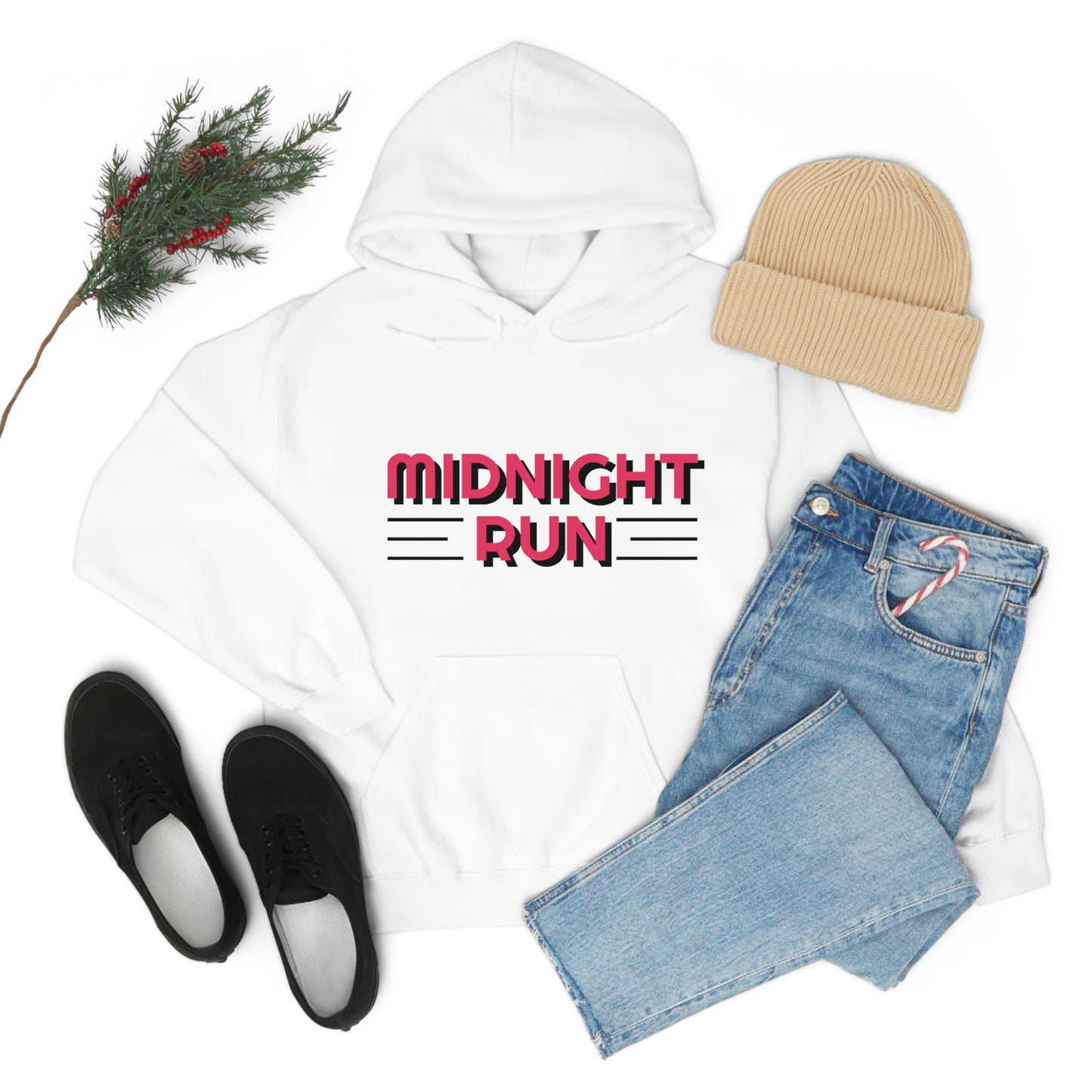 Midnight Run Retro Style Unisex Hooded Sweatshirt