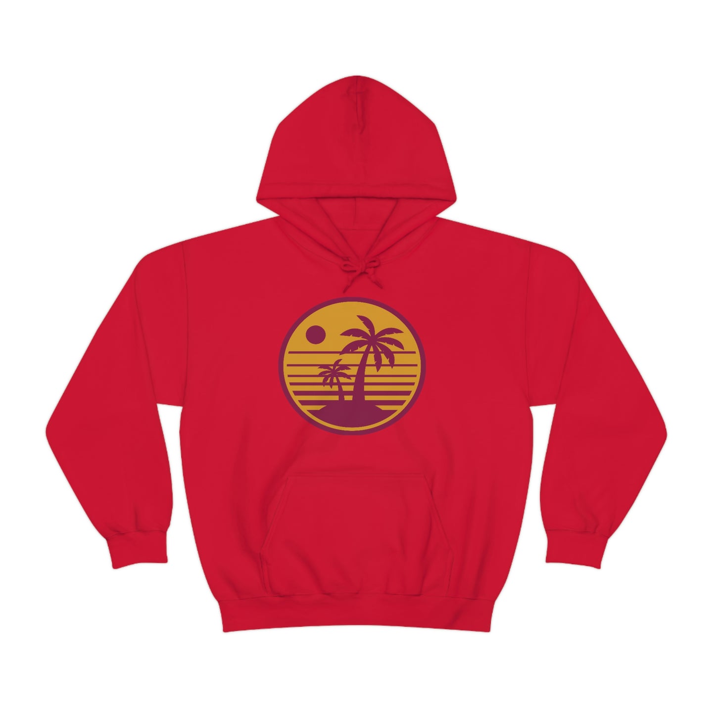 Retro Sunset Beach Unisex Hooded Sweatshirt