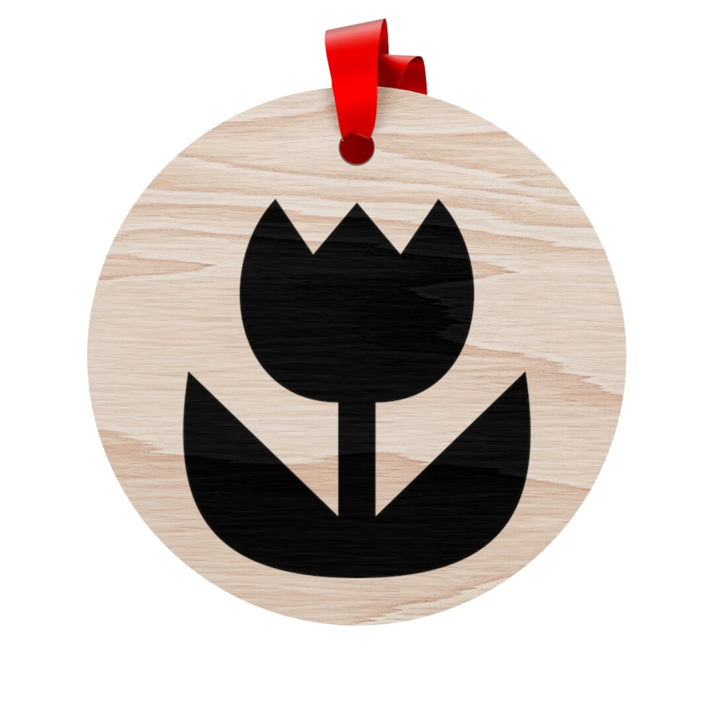 Video Game Retro Style Flower Wooden Christmas Ornaments