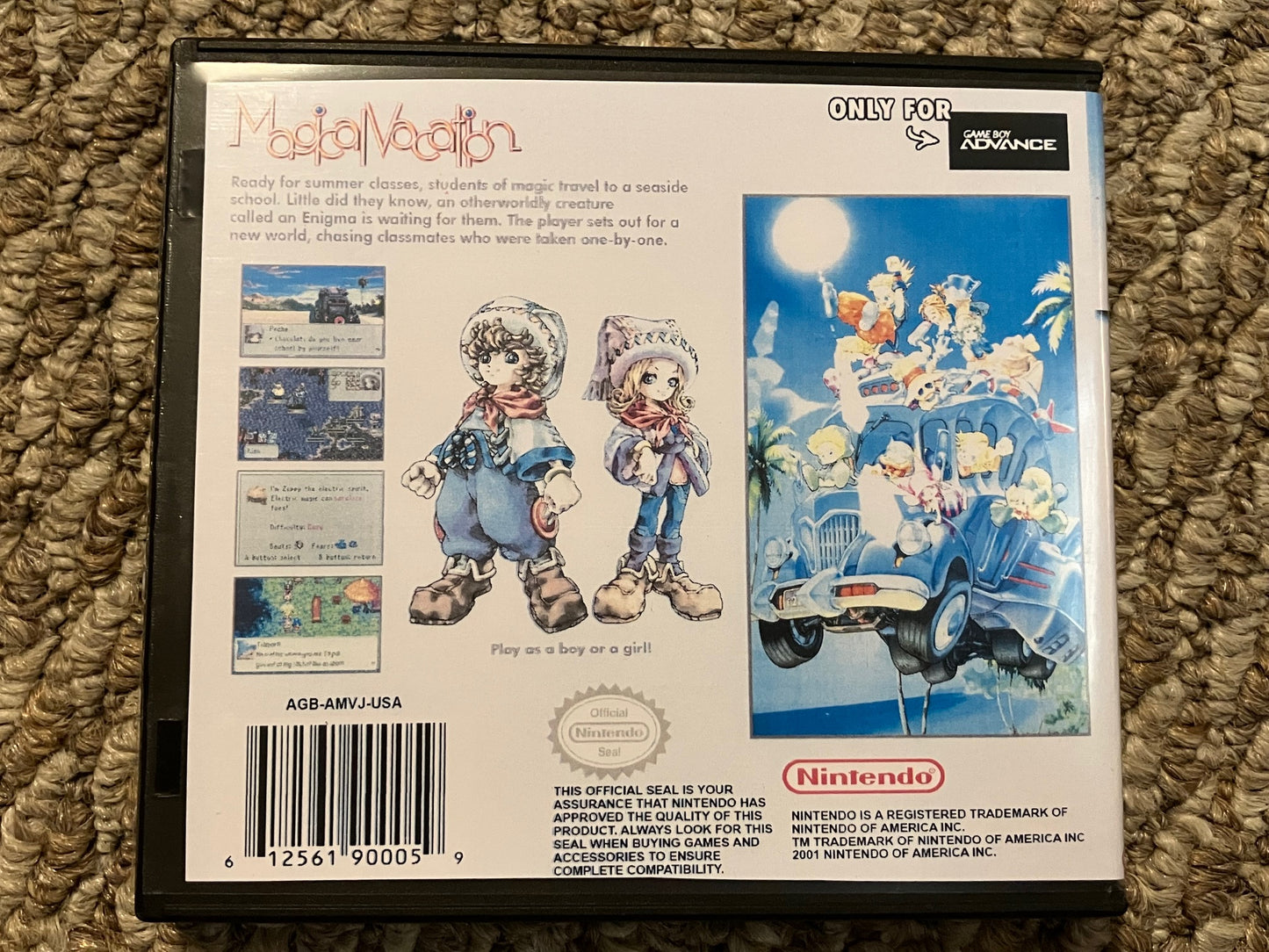 Magical Vacation English Translated Nintendo Game Boy Advance Video Game