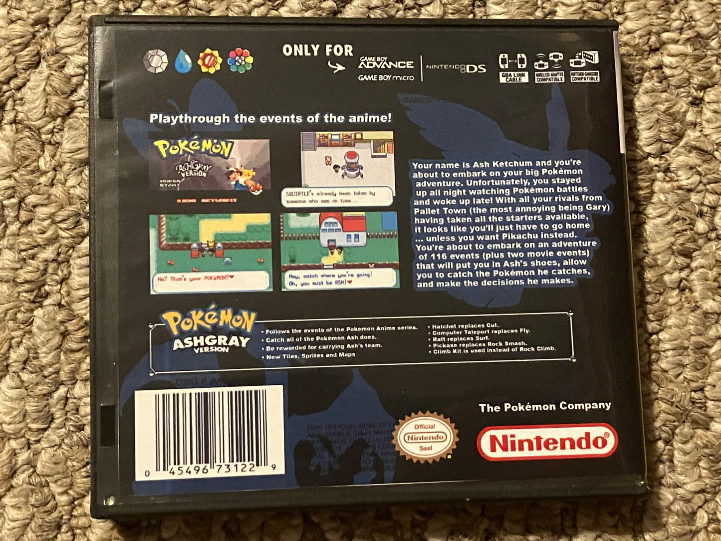 Pokemon Ash Gray Version Nintendo Game Boy Advance Video Game