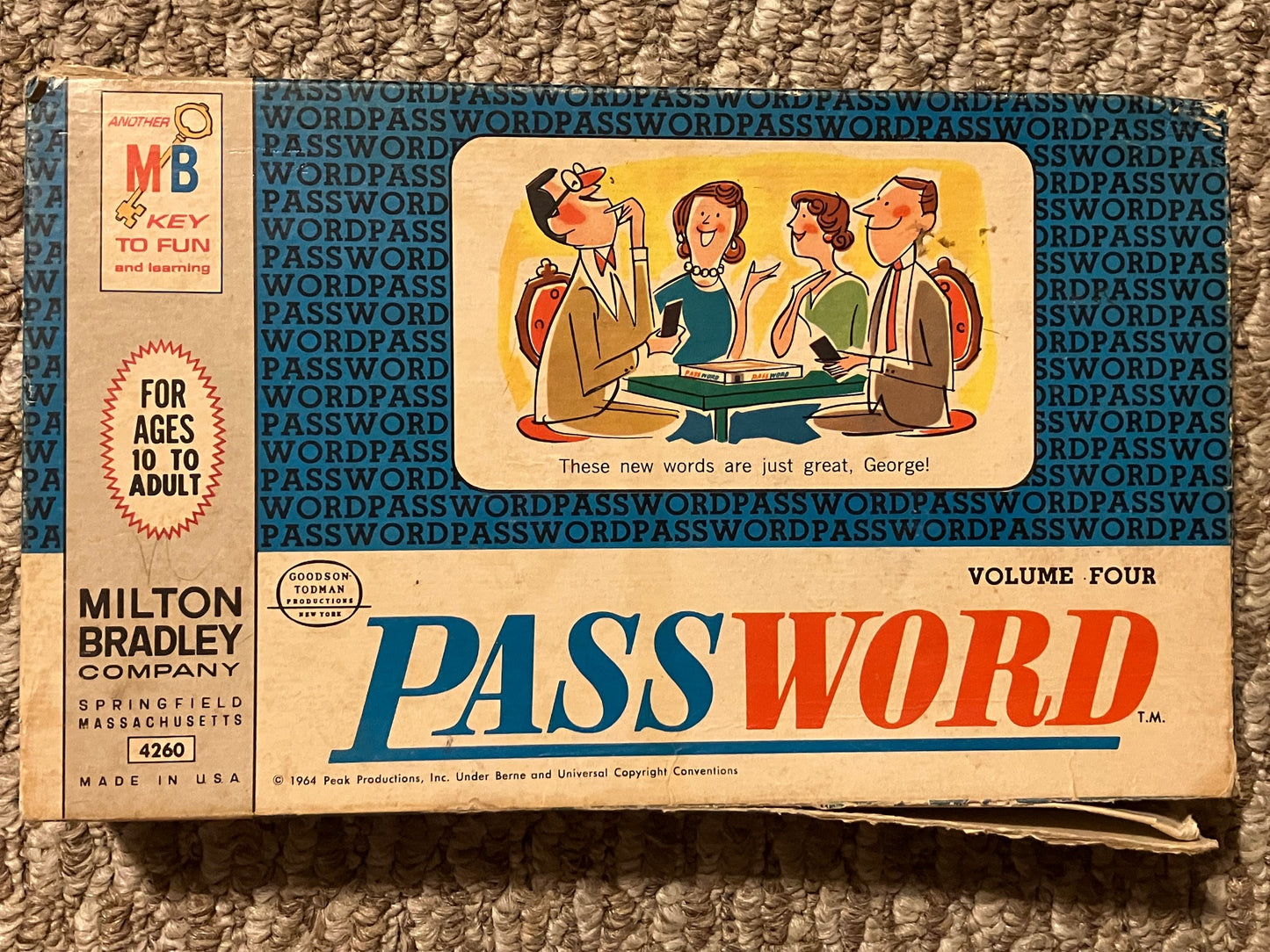 Password Vintage 1964 Board Game