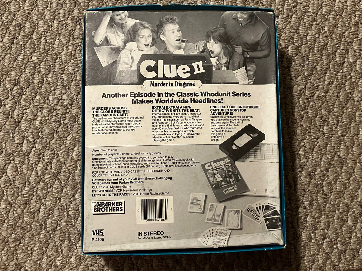 Clue II A Mystery in Disguise, A VCR Mystery Game. 1987!