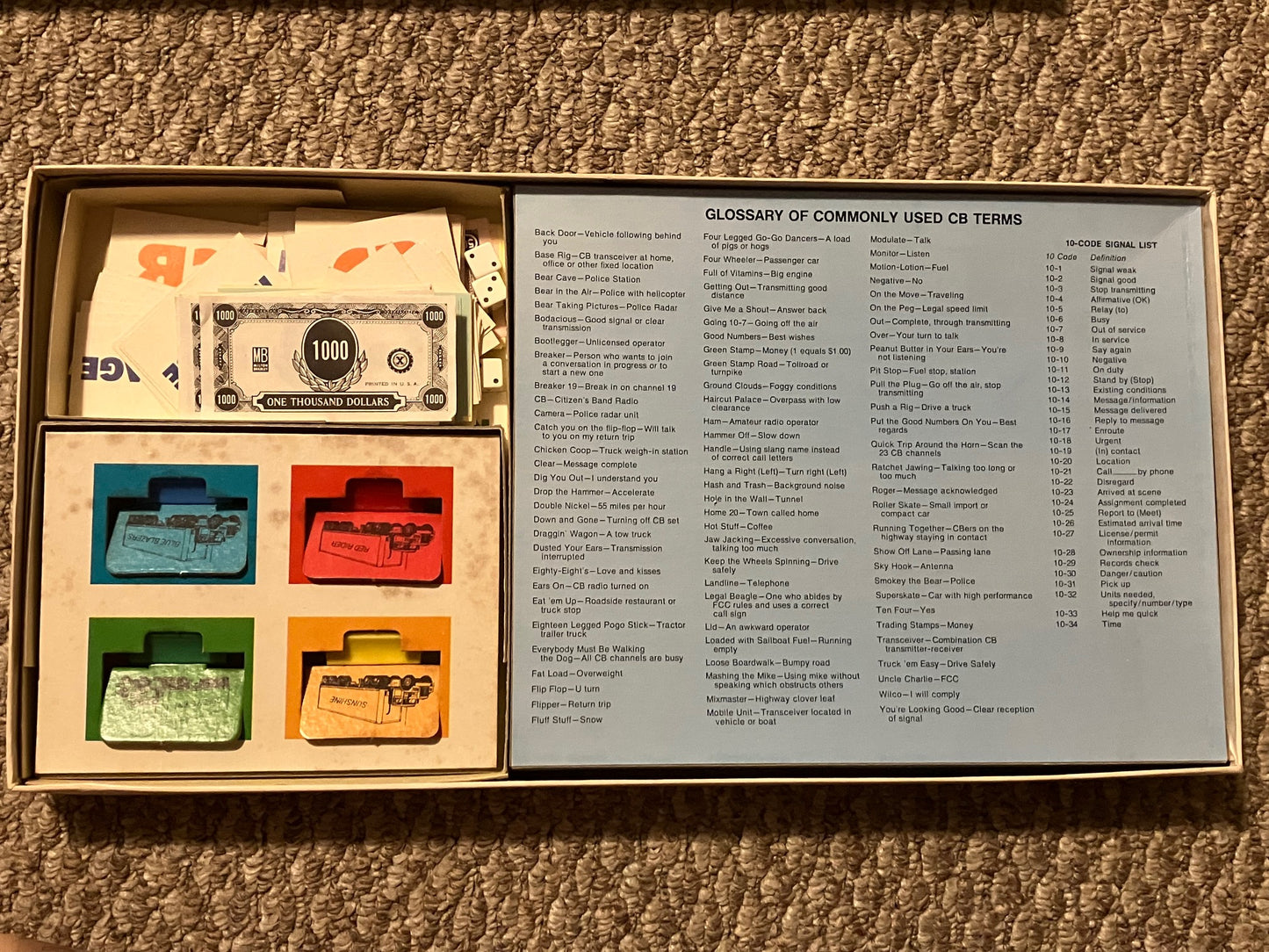 Breaker 19 The CB Truckers Game 1976 Vintage Board Game
