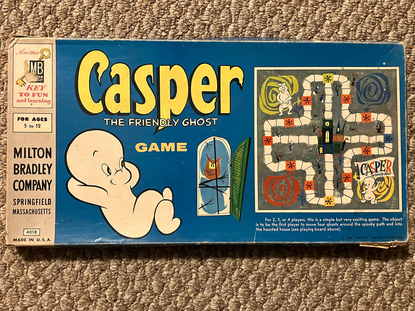Casper The Friendly Ghost Vintage 1959 Board Game