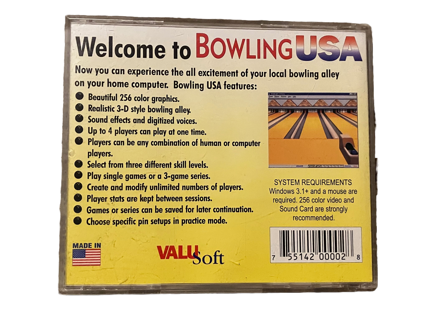 Bowling USA Vintage PC Game (1997)