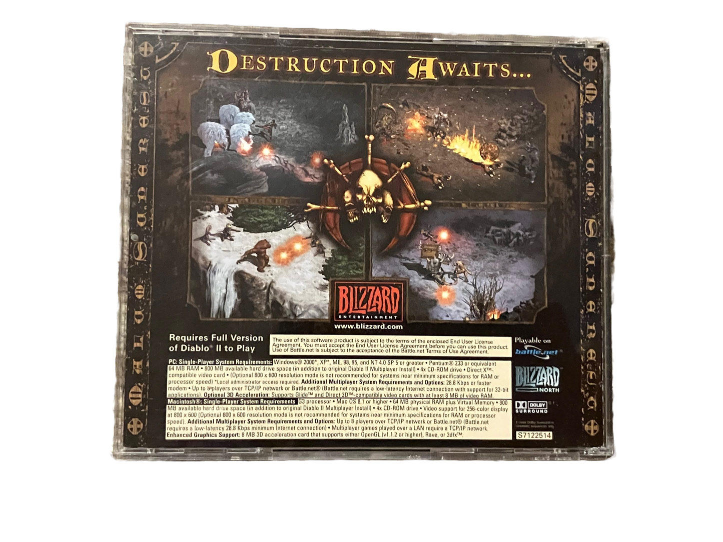 Diablo II Expansion Set: Lord of Destruction PC CD Rom Game.